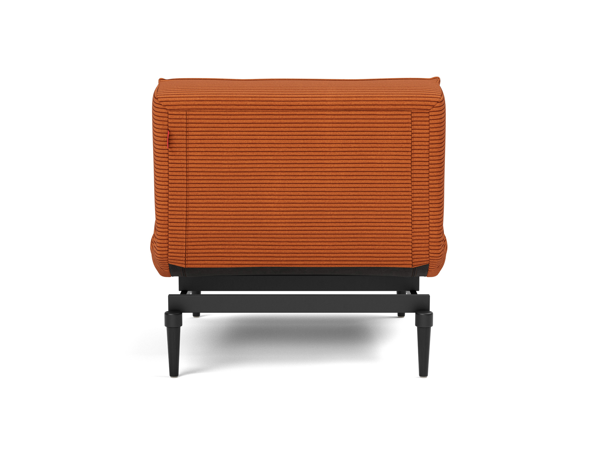 Sessel Splitback Kord Corduroy 595-Burnt-Orange Beine Styletto Eiche schwarz