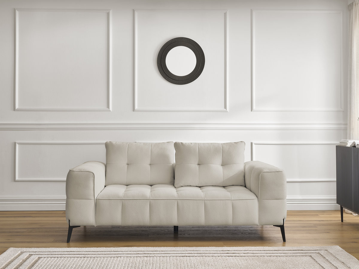 Bobochic Anis Sofa 2-Sitzer Strukturstoff Beige