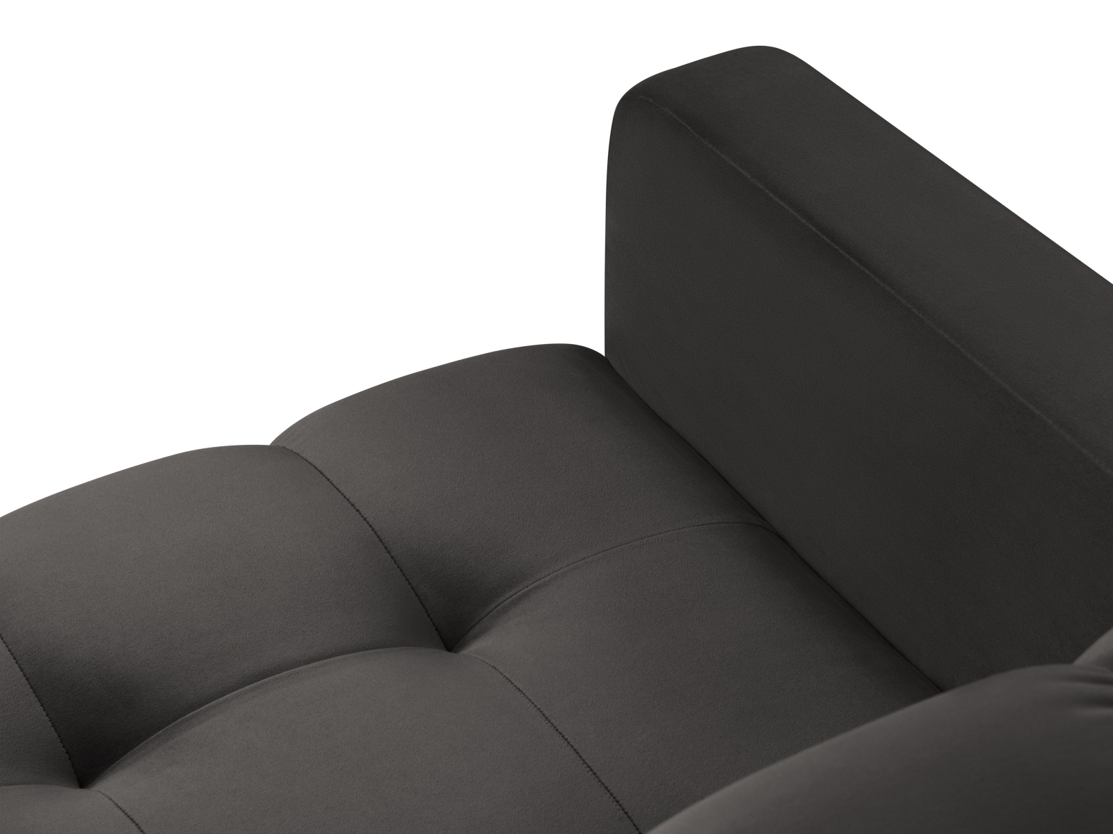 Cosmopolitan Design Sessel Bali Samt Bluvel Dunkelgrau Melange Beine Schwarzes Metall