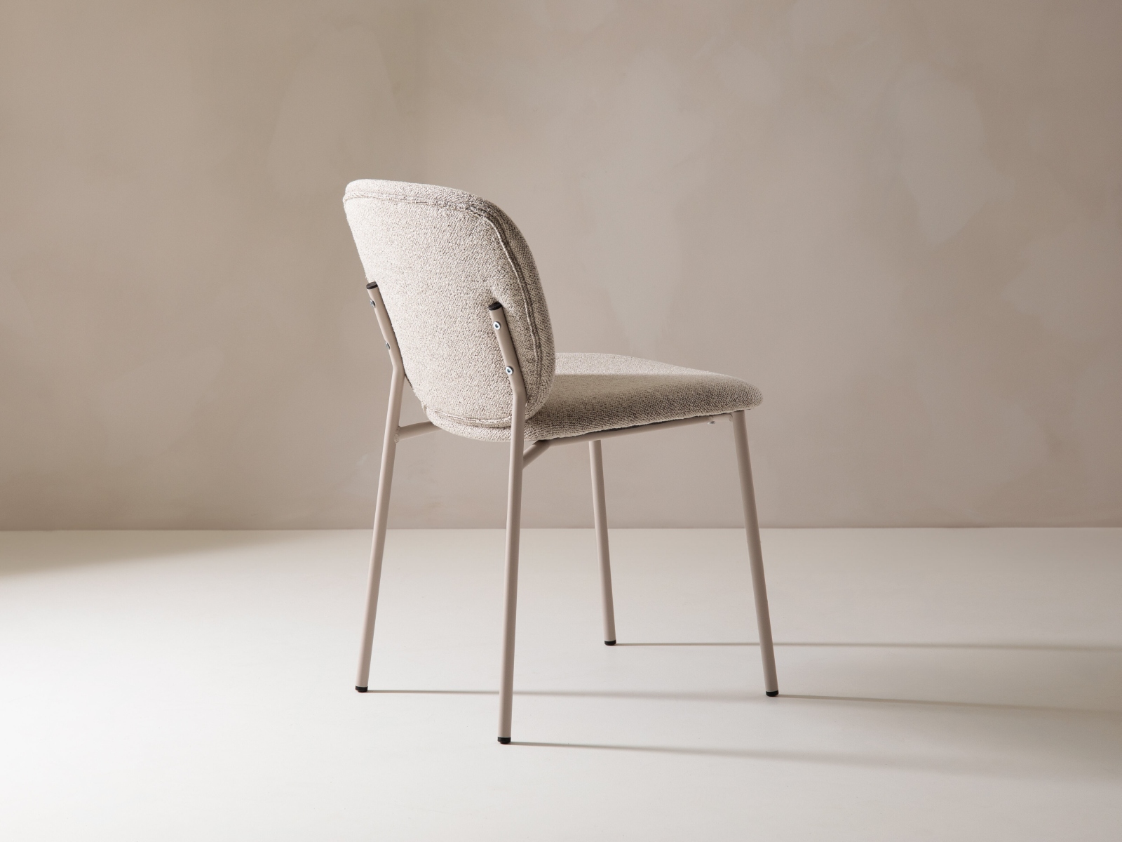 Micadoni Stuhl Echo 1-Sitzer Boucle Dunkelbeige