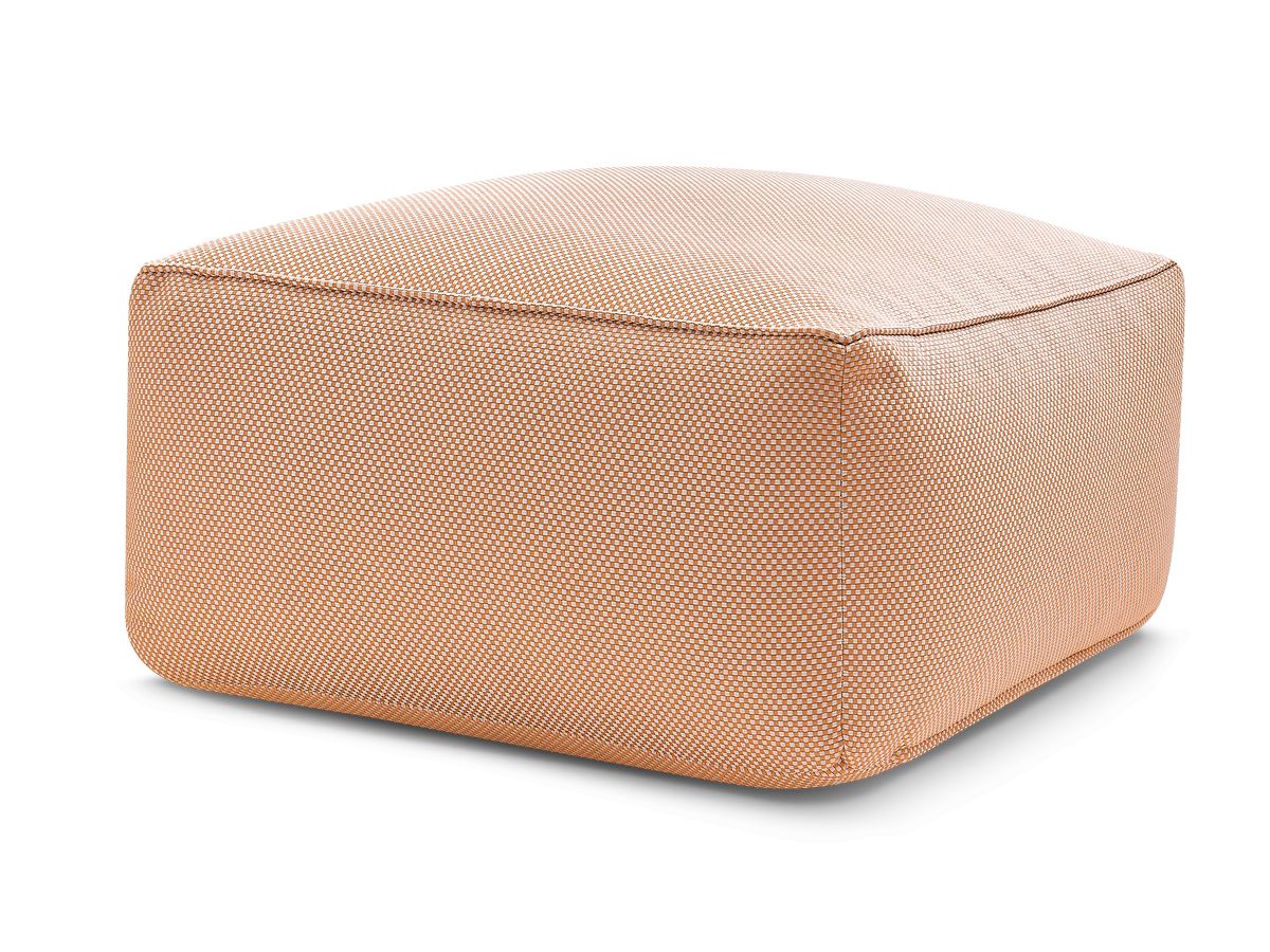 Bobochic Riviera Pouf 80 × 80 cm Melange-Stoff Orange