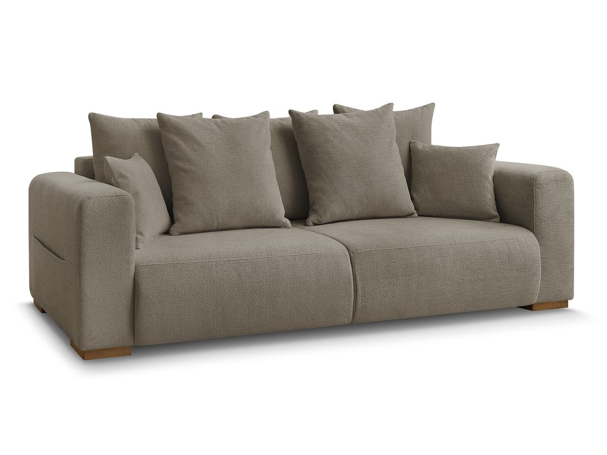 Bobochic Sidonie Sofa 3-Sitzer Melange-Stoff Taupe