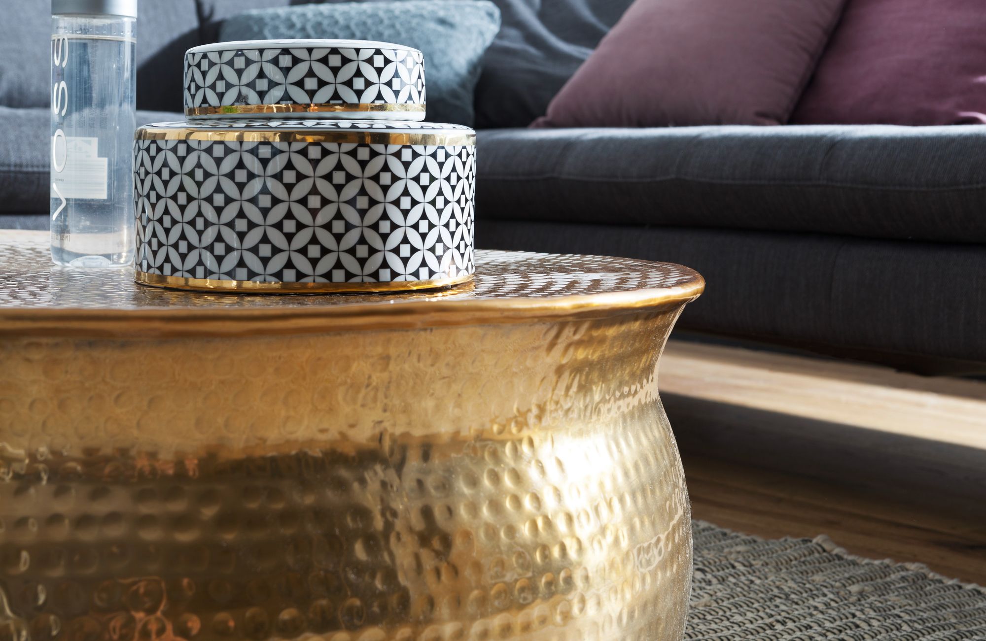 Couchtisch Rorvik Aluminium Gold Ø 75 × H 31 cm