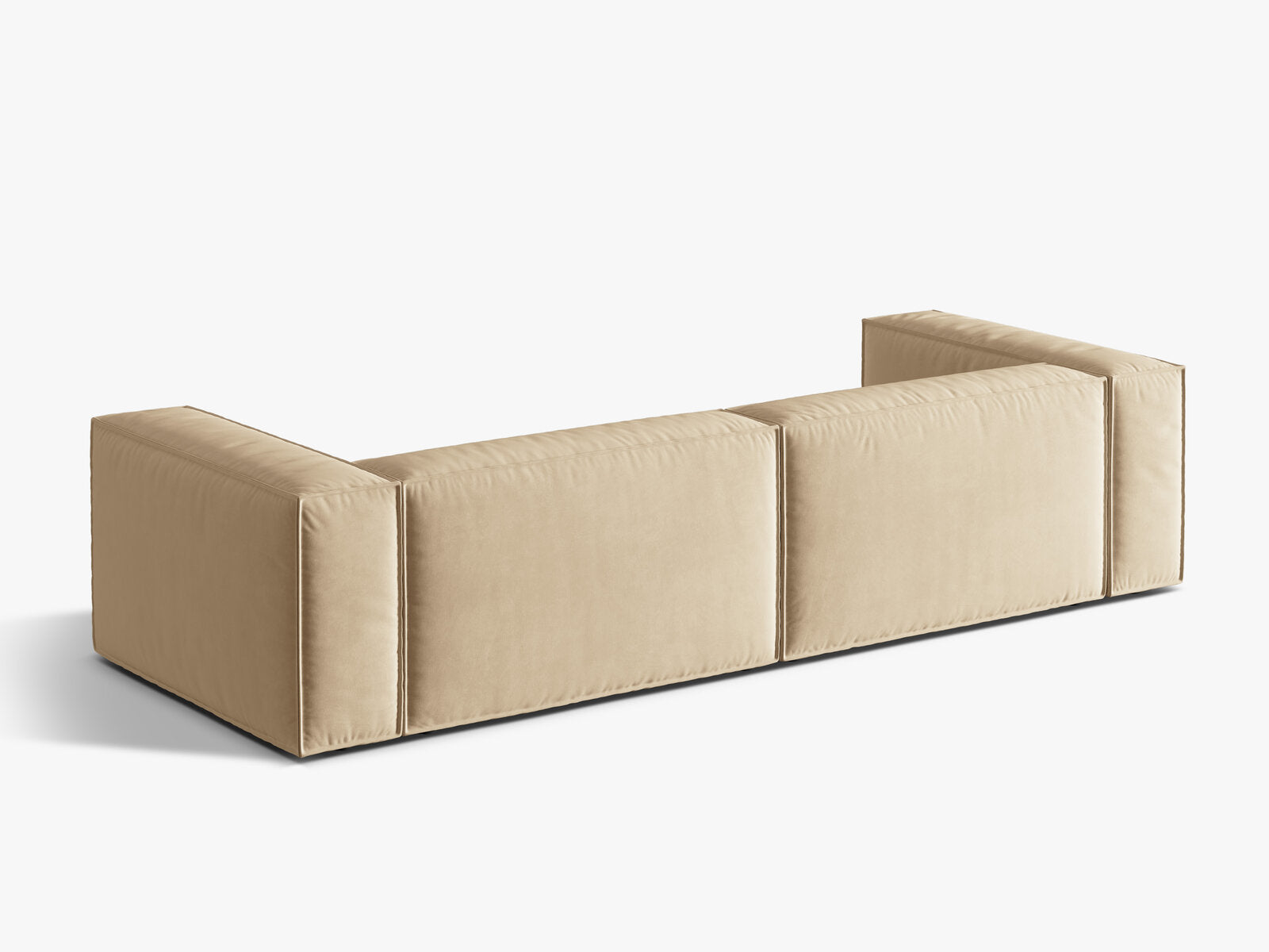 Micadoni Sofa Nuria 5-Sitzer Samt Nude