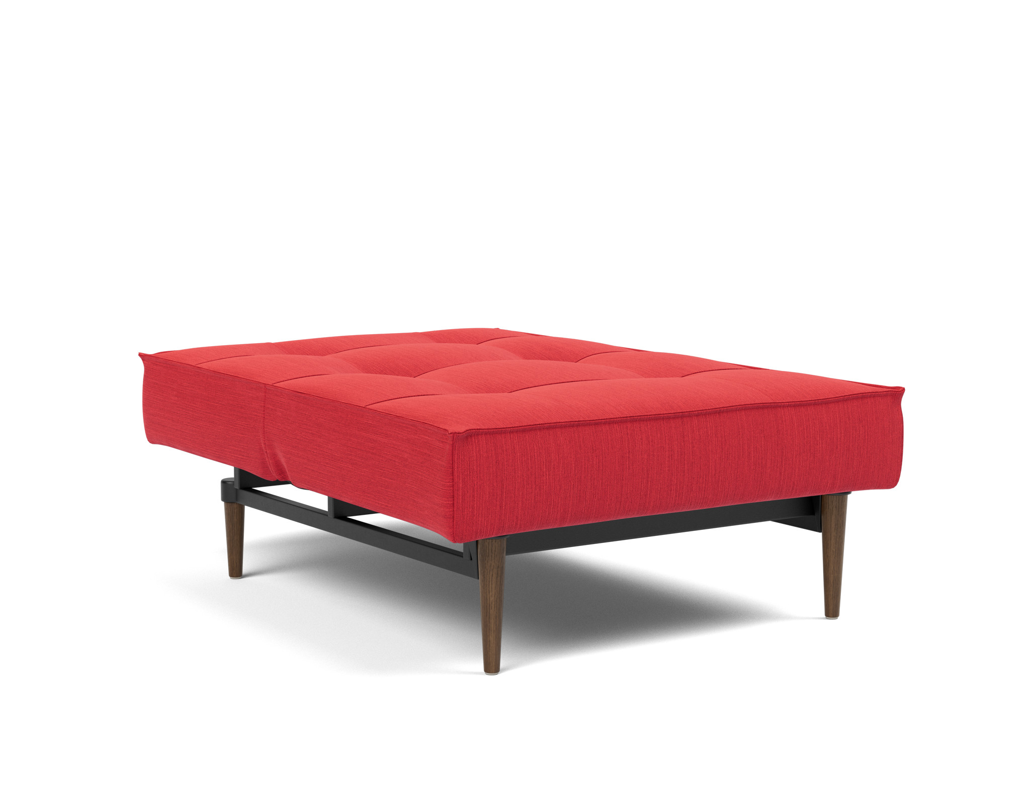 Sessel Splitback Flachgewebe Elegance 511-Red Beine Styletto Eiche dunkel