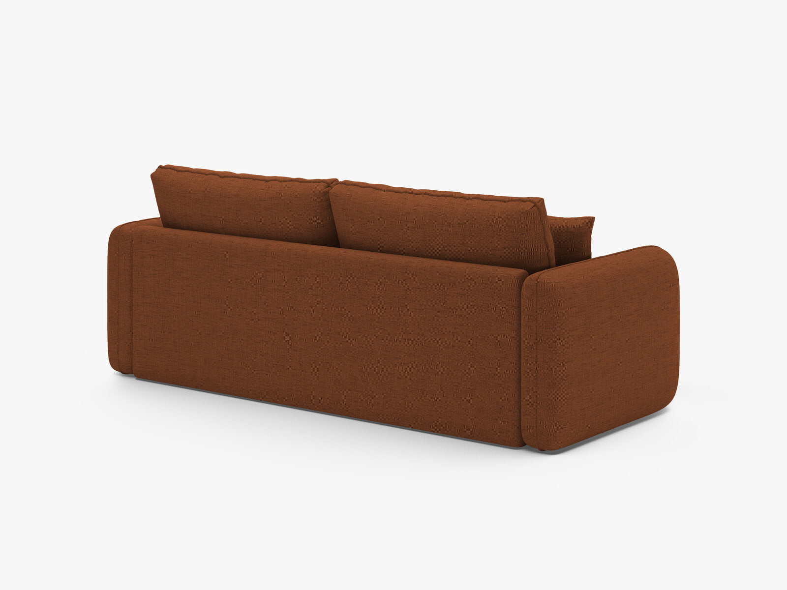 Micadoni Sofa mit Schlaffunktion Dormi 3-Sitzer Strukturierter Stoff Moly Ziegel
