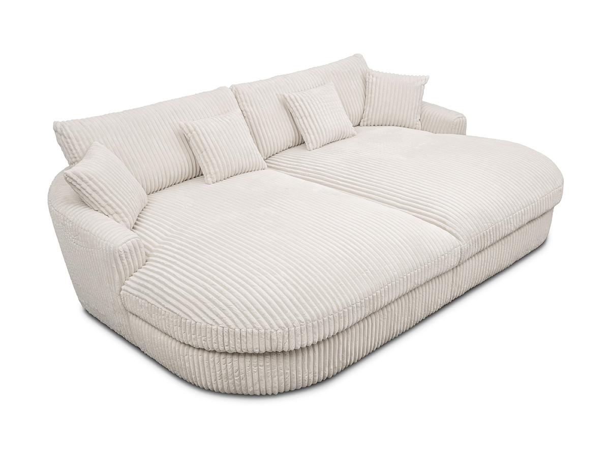 Bobochic Belem Sofa 3-Sitzer Breitcord weich Beige