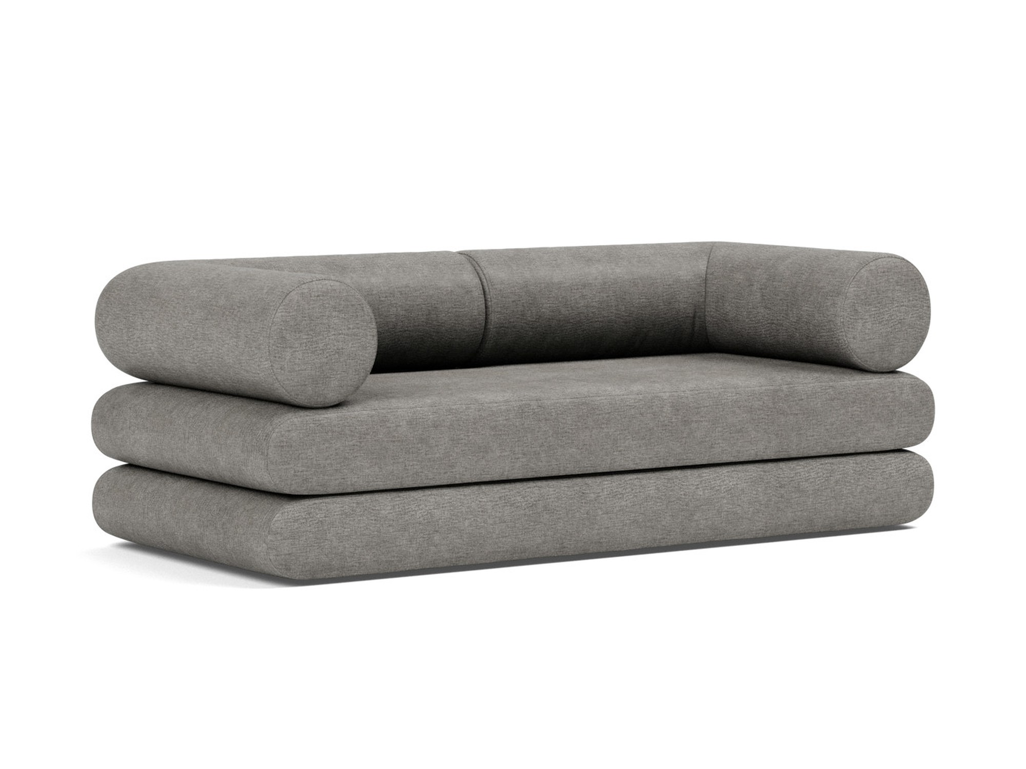Tagesbett Circlus mit L-förmigen Armlehnen Flachgewebe Avella 282-Warm-Grey