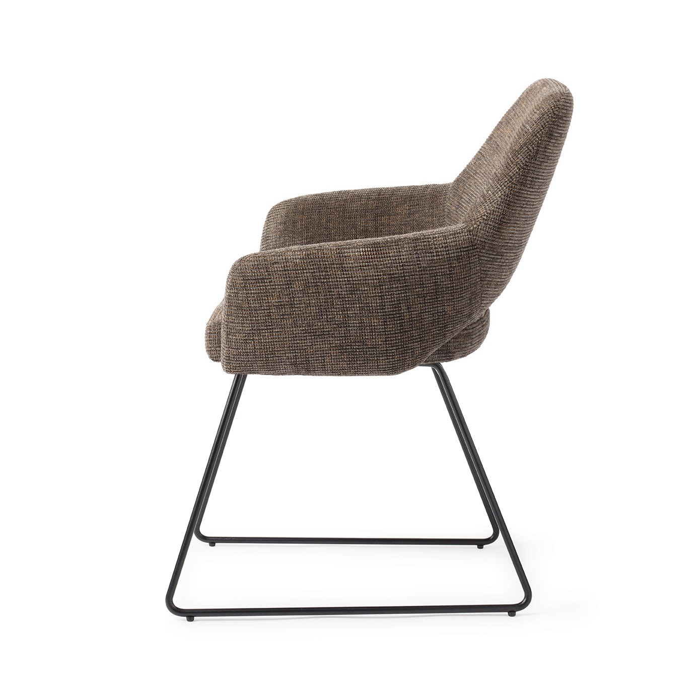 Jesper Home Esszimmerstuhl Yanai Checked Chestnut Slide Schwarz