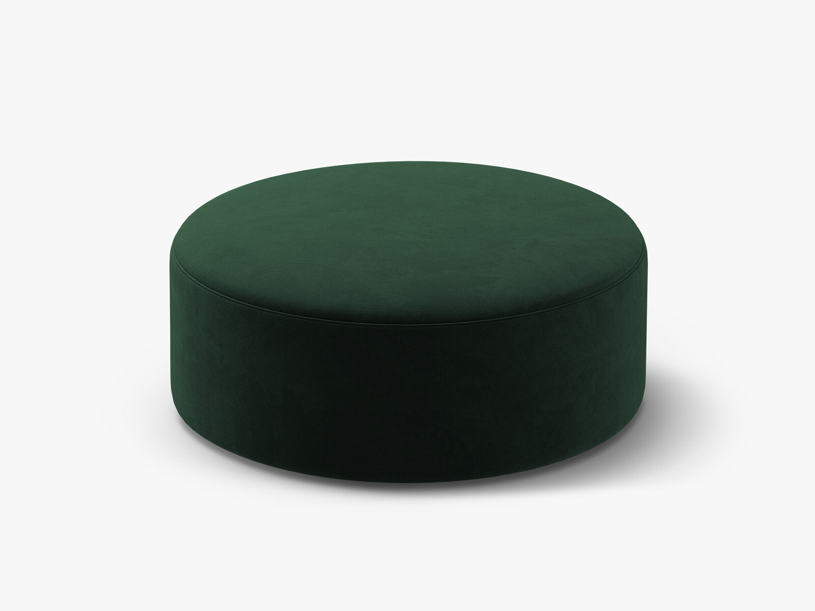 Micadoni Pouf Dia 90cm Samt Salvador Flaschengrün