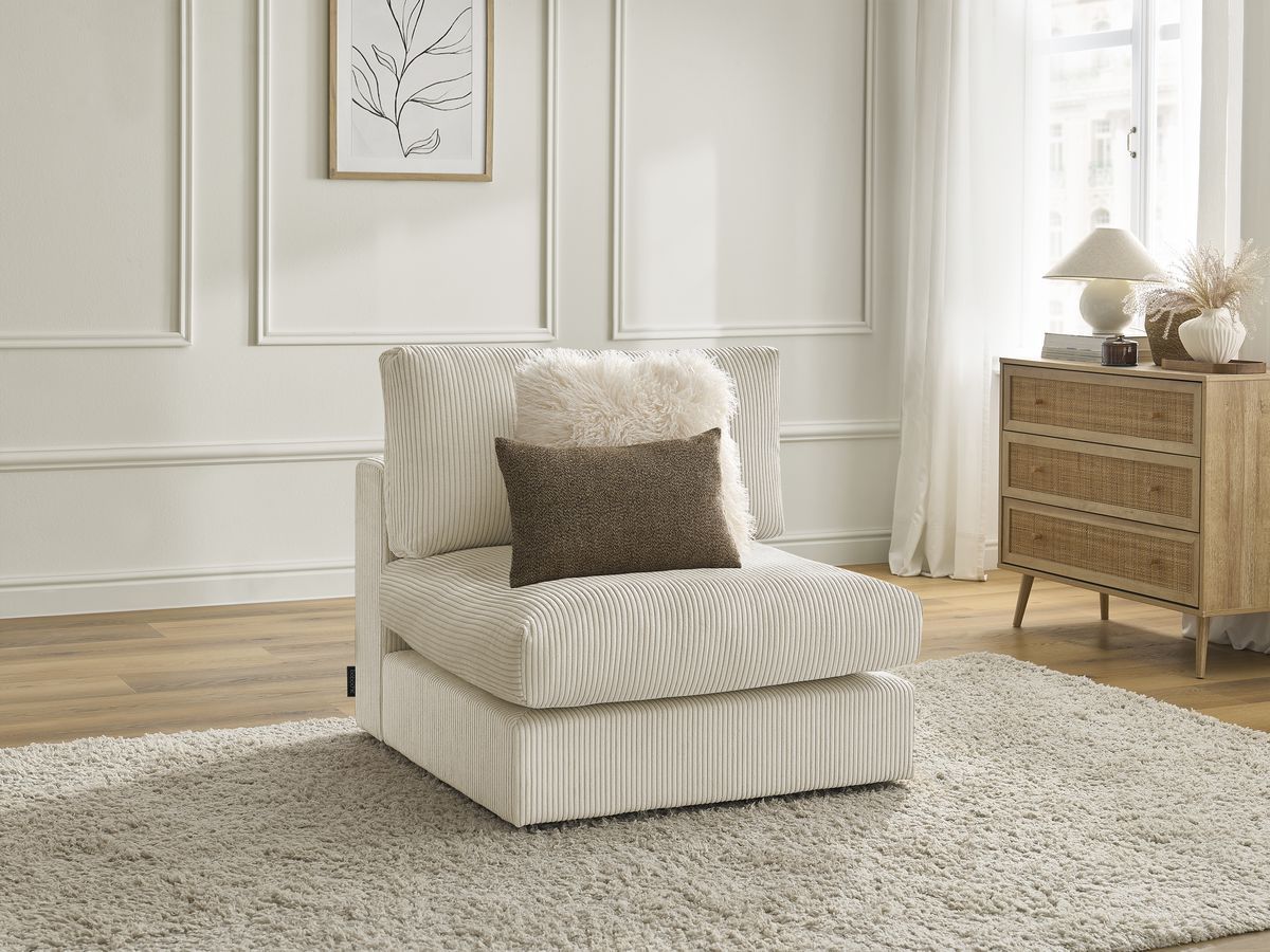 Bobochic Paris Sofamodul 1-Sitzer Cordsamt Beige