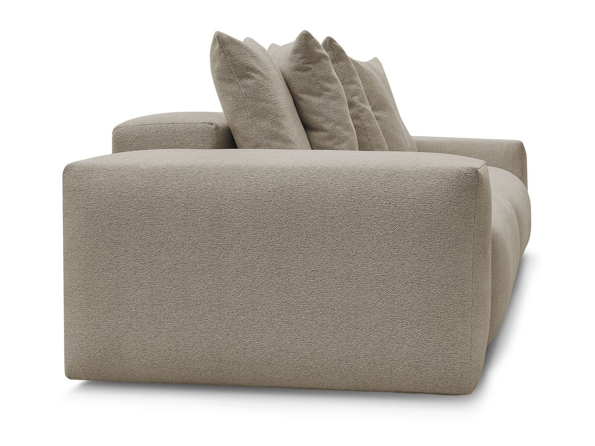 Bobochic Voltaire Sofa 4-Sitzer 320 × 124 cm Melange-Stoff Taupe