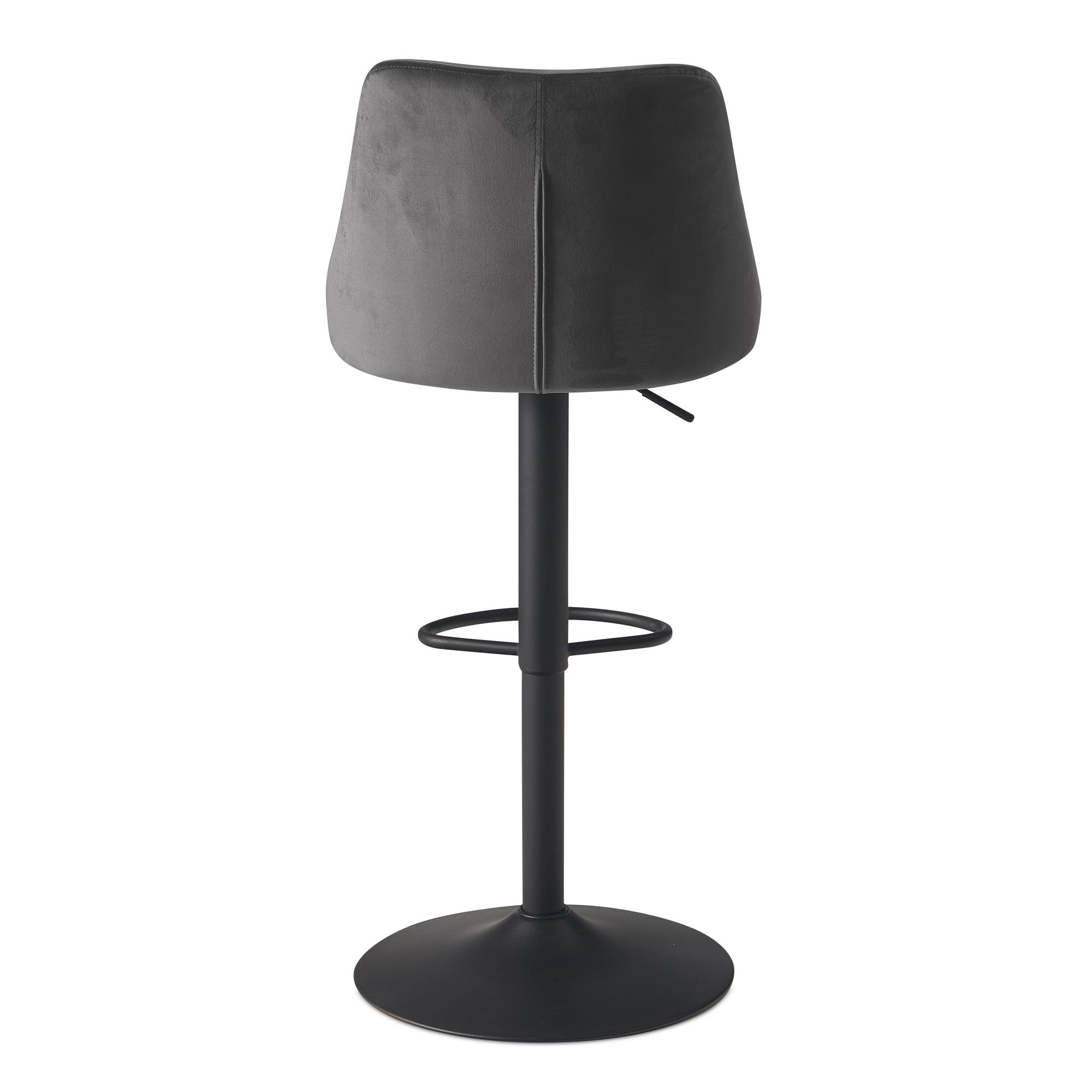 Barhocker Rypefjord Samt Grau Tiefe 51 cm
