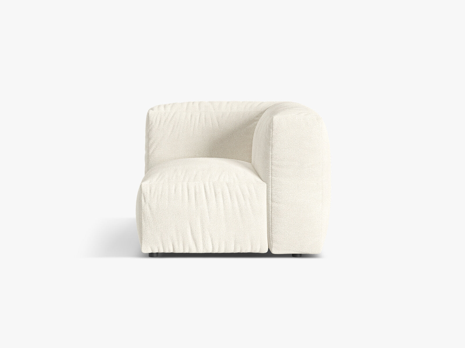 Micadoni Eckmodul Martina 1-Sitzer Klein Boucle Monet Elfenbein