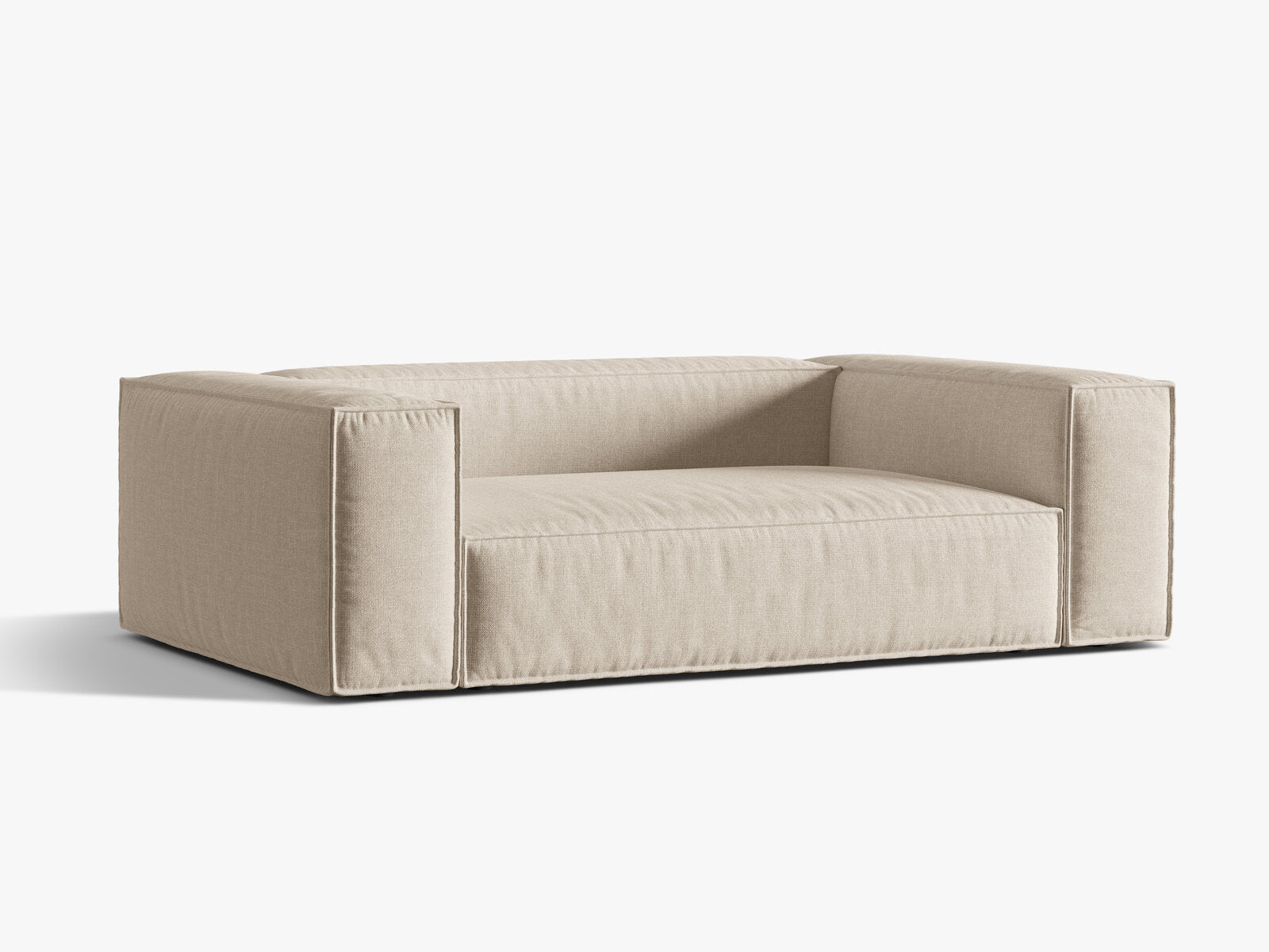 Micadoni Sofa Nuria 3-Sitzer Strukturierter Stoff Beige
