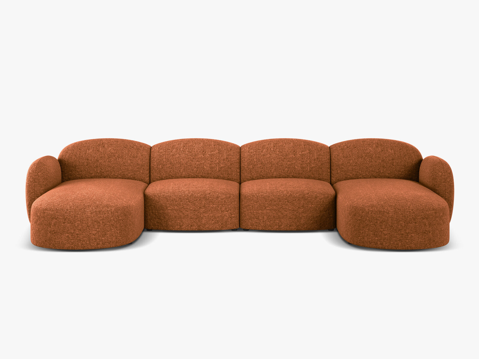 Micadoni Panorama Sofa Blair 6-Sitzer Chenille Eden Ziegel