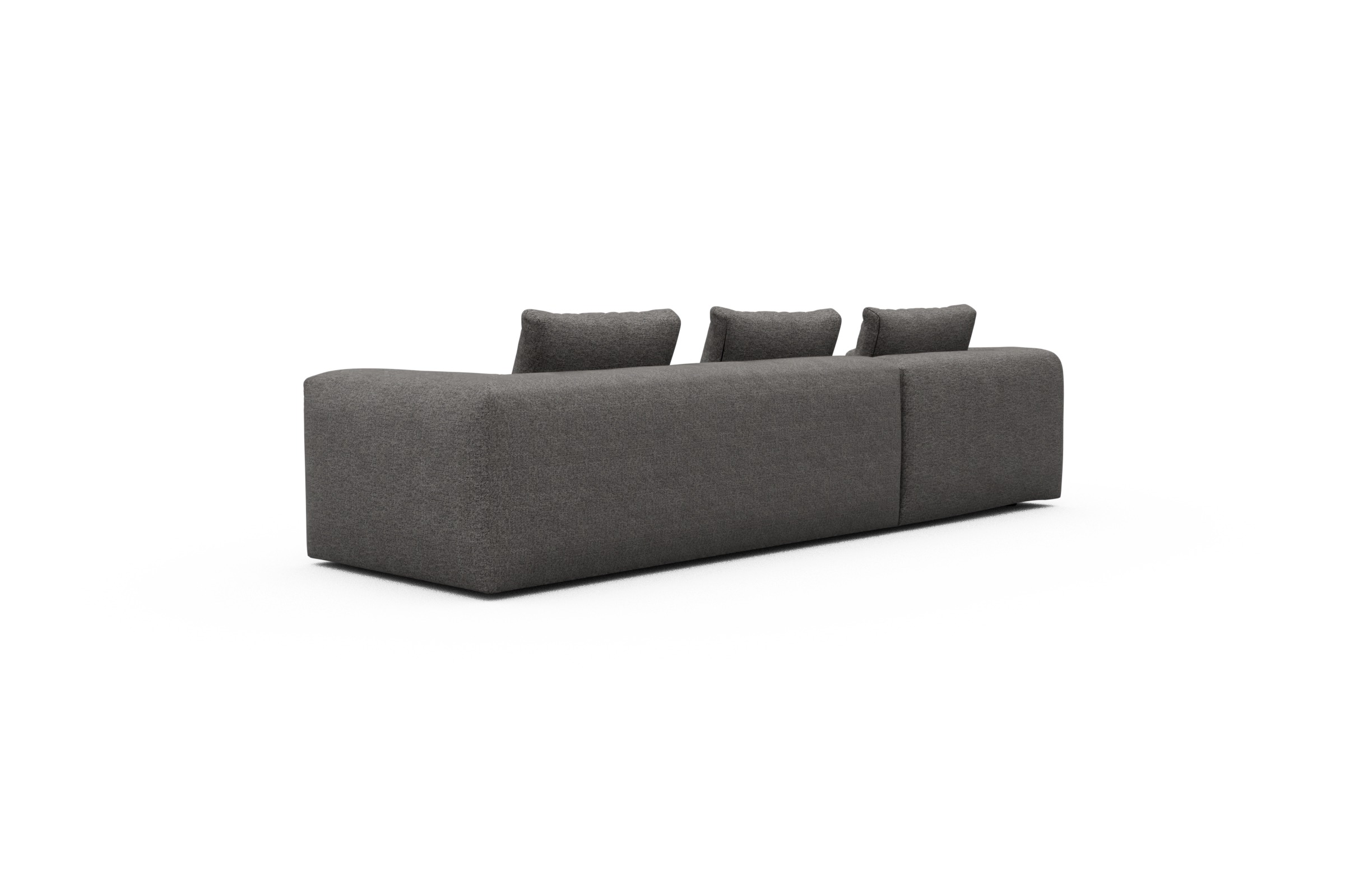 Ecksofa Fred Chaiselongue links mit 2,5-Sitzer Carreno-Salt-and-Pepper