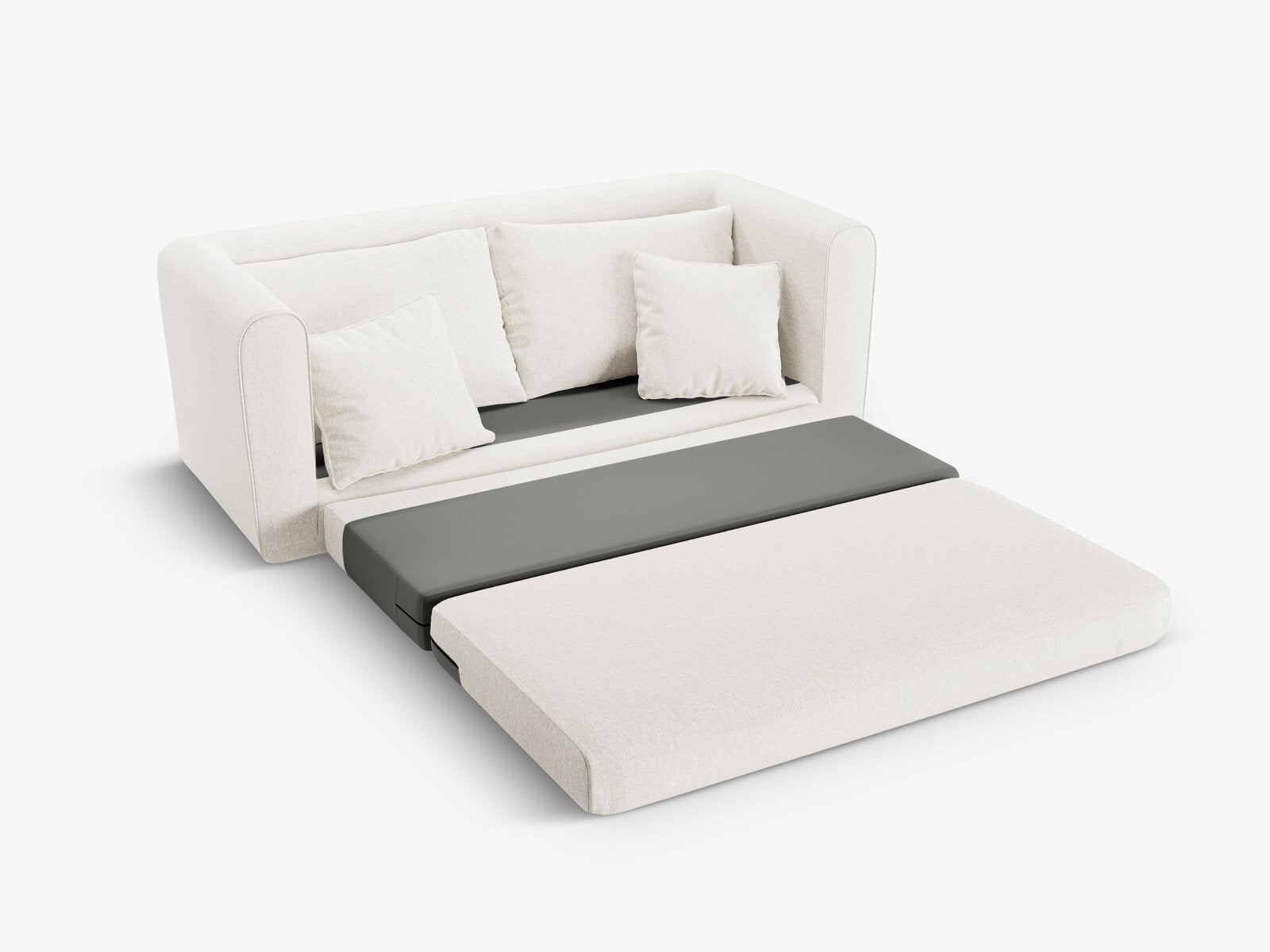 Micadoni Sofa Lido 2-Sitzer Strukturierter Stoff Weiß