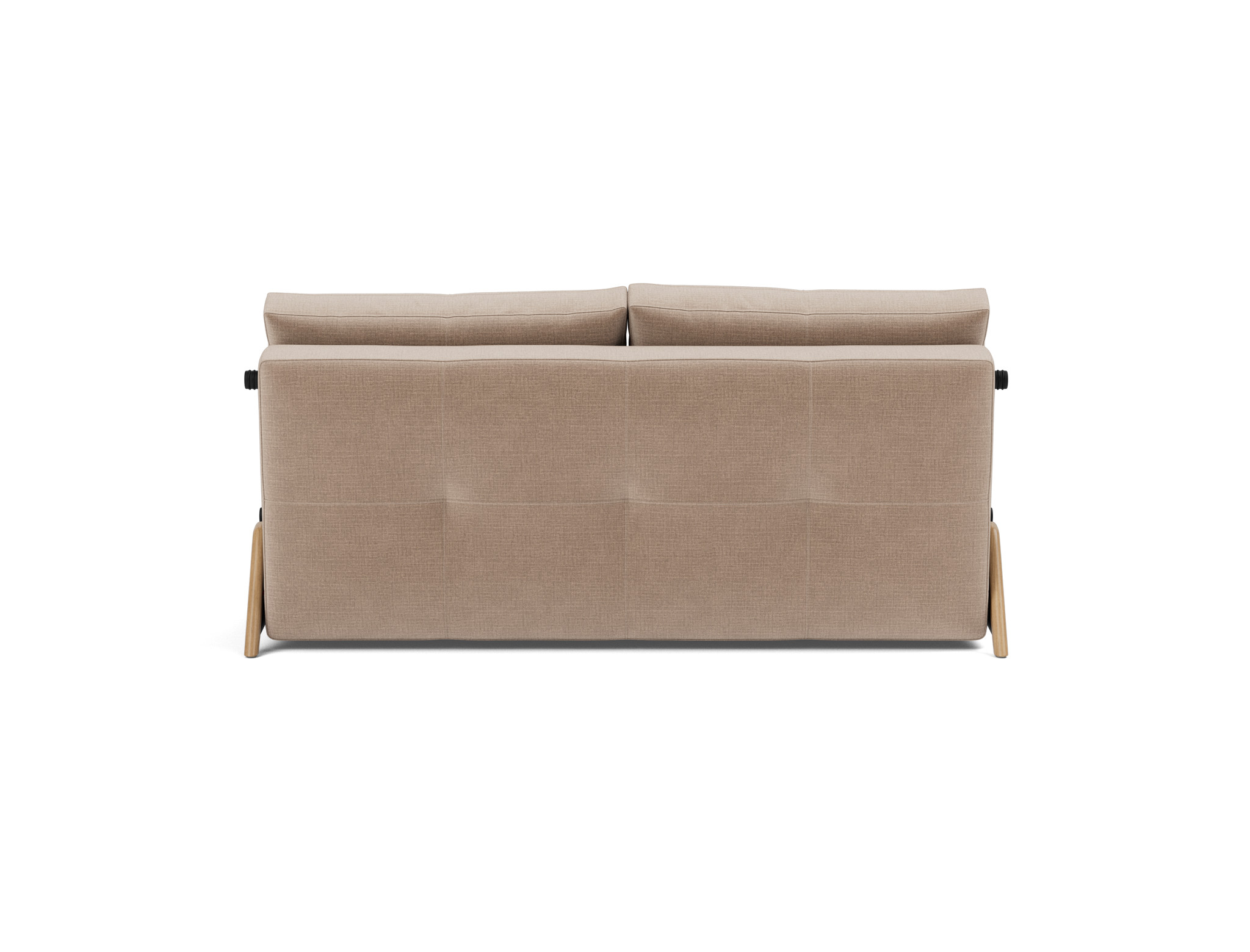 Schlafsofa Cubed 160 Chenille Esina 417-Mocha Beine Eiche