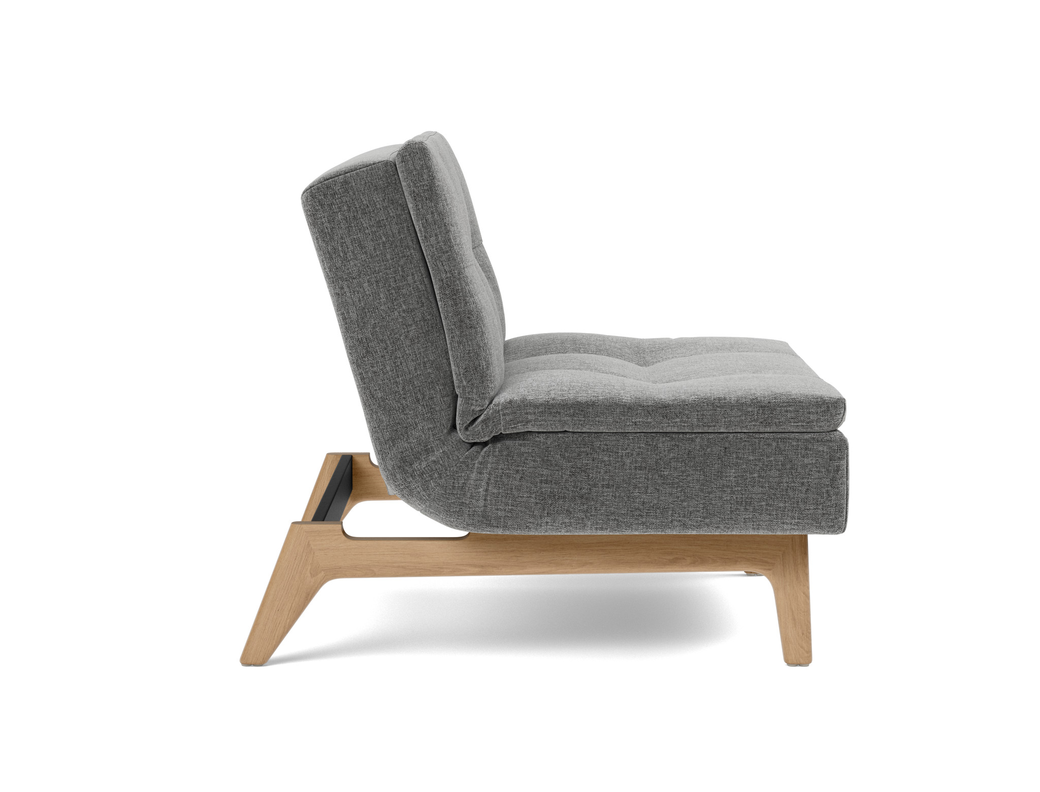 Sessel Dublexo Strukturierter Stoff Twist 563-Charcoal Beine Eiche