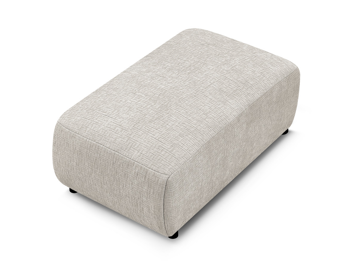 Bobochic Jana Pouf 63 × 114 cm Strukturstoff Beige