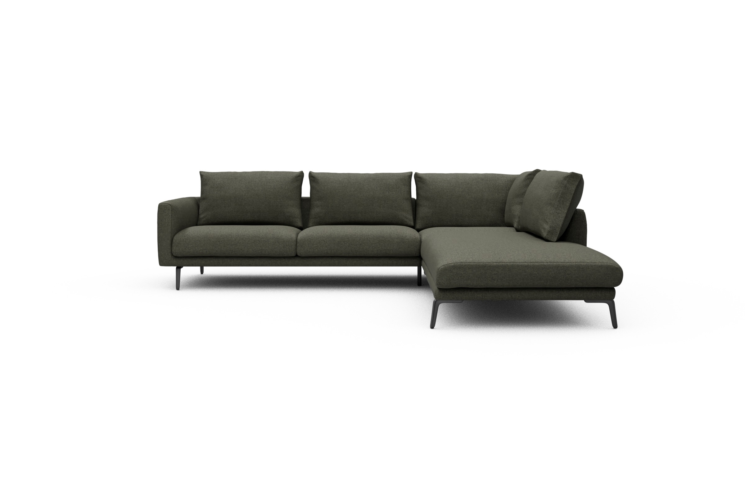 Skandi Home Ecksofa Karl Relax-Ecke rechts mit 2,5-Sitzer Sama-Winter-Moss moebelfaktor