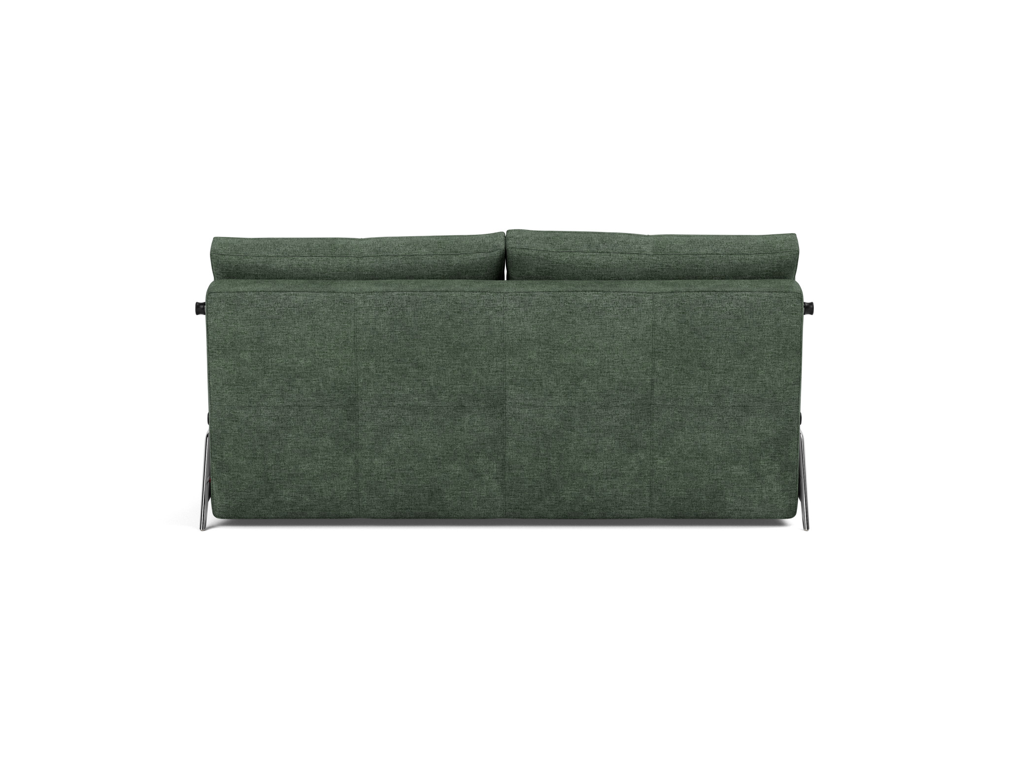 Schlafsofa Cubed 160 Flachgewebe Avella 281-Pine-Green Beine Aluminium