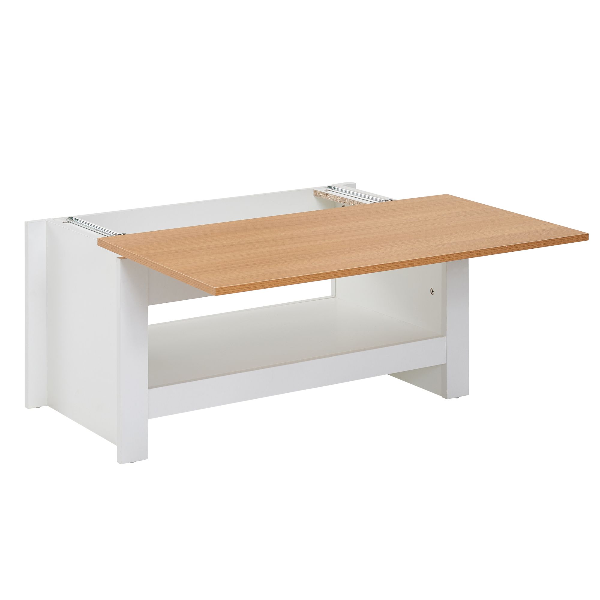Couchtisch Budardalur Weiß 85 × 47 × 45 cm