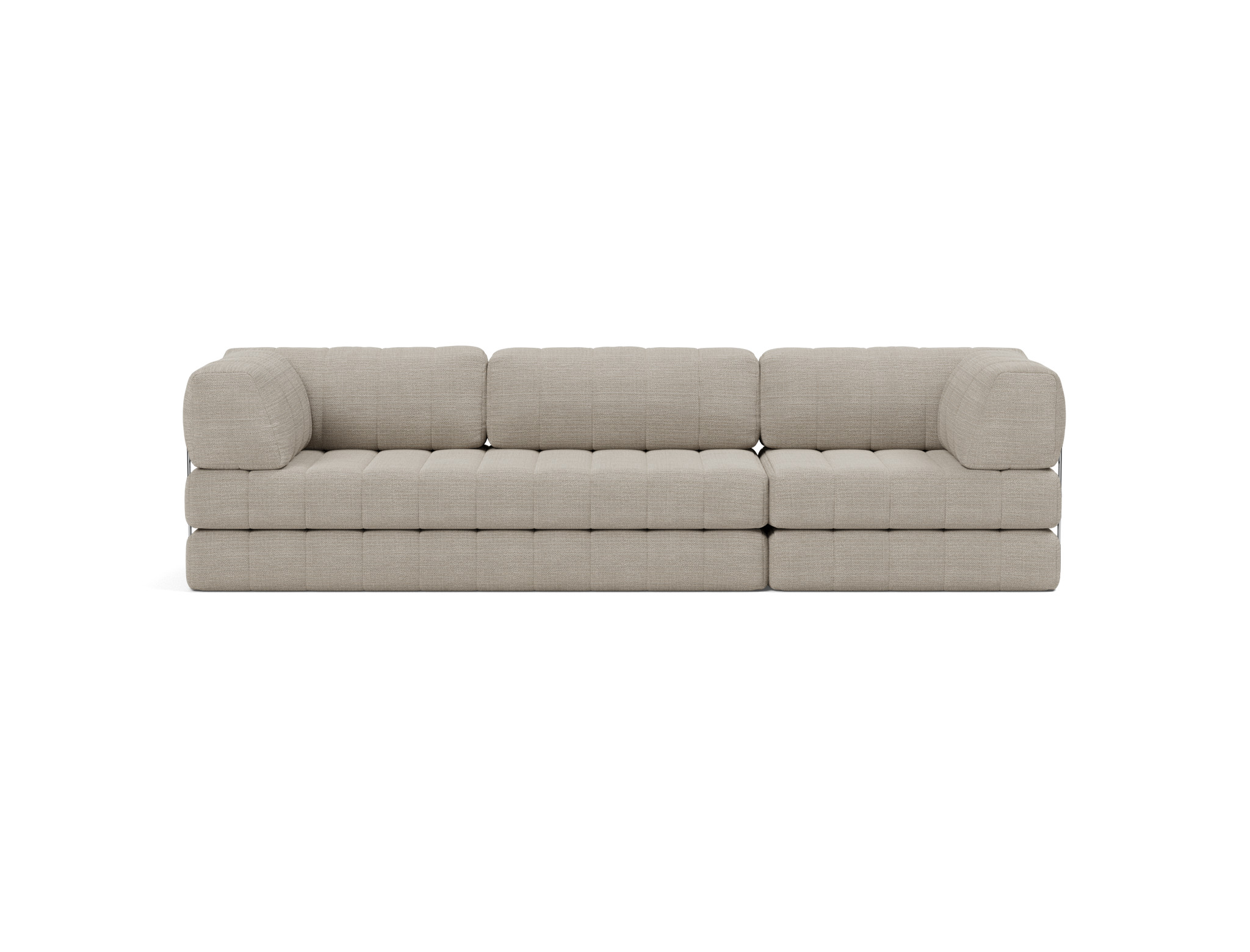Schlafsofa CozyPad Grand mit Armlehnen Strukturierter Stoff Kenya 579-Gravel