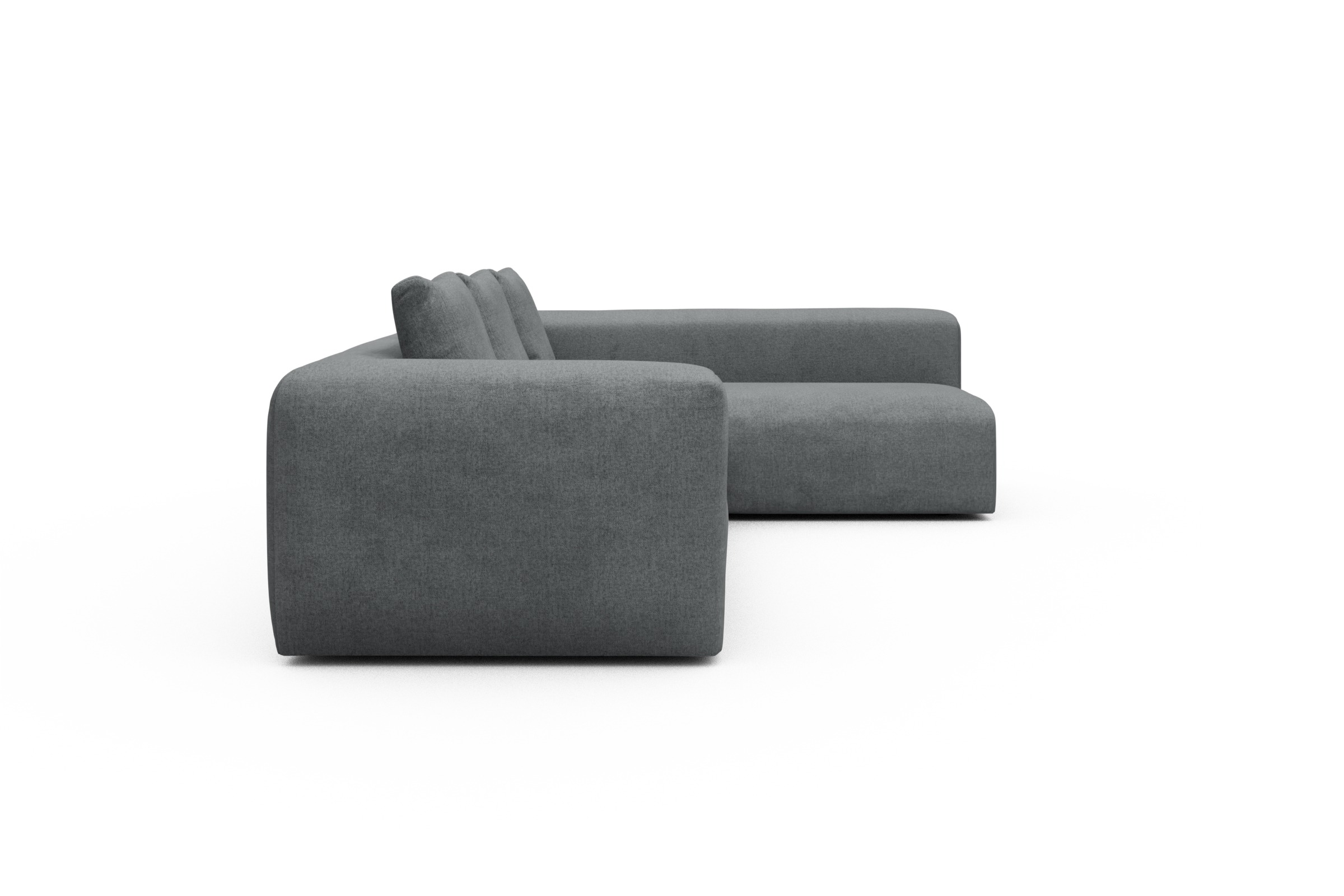 Ecksofa Fred 2x 2,5-Sitzer rechts offen Casone-Gravel-Grey