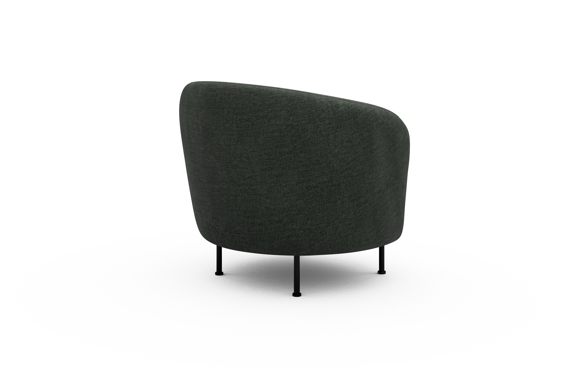 Sessel Ronda Metallbeine Schwarz Aivi-Pine-Green