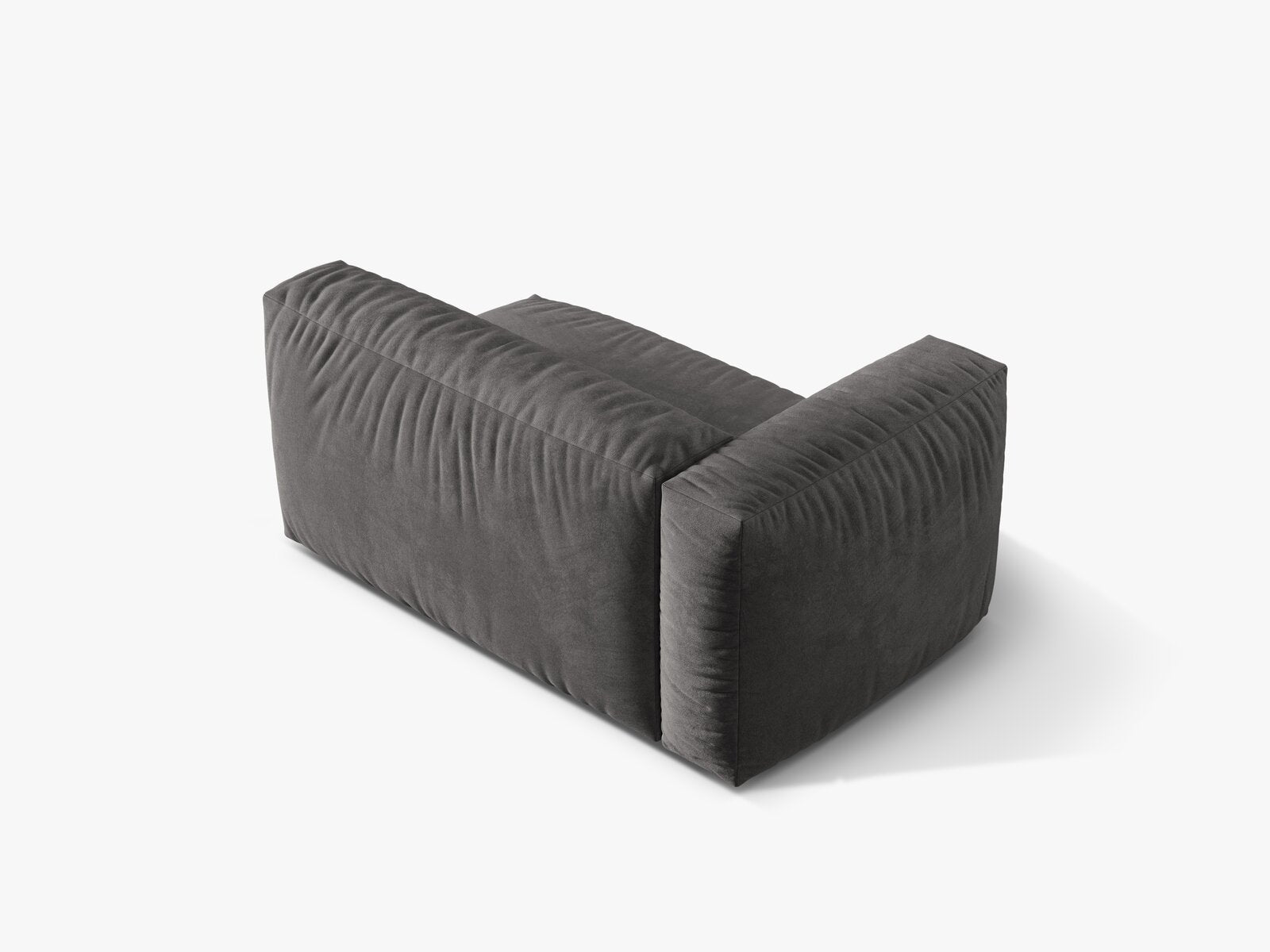Micadoni Eckmodul Martina 1-Sitzer Groß Links Samt Vogue Grau