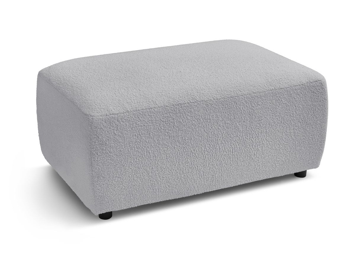 Bobochic Envy Pouf Bouclé-Stoff Hellgrau