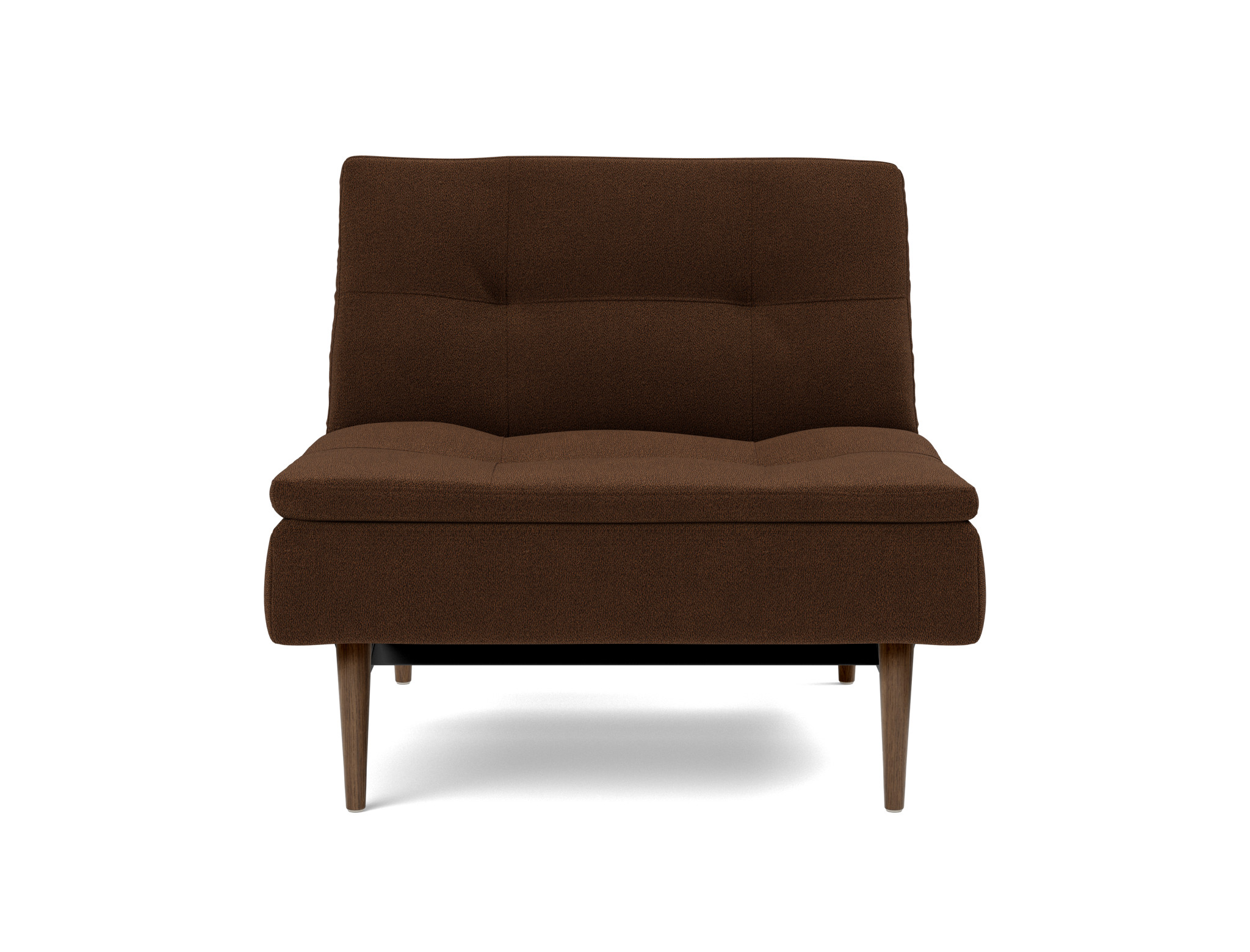Sessel Dublexo Strukturierter Stoff Taura 359-Cappuccino Beine Styletto Eiche dunkel