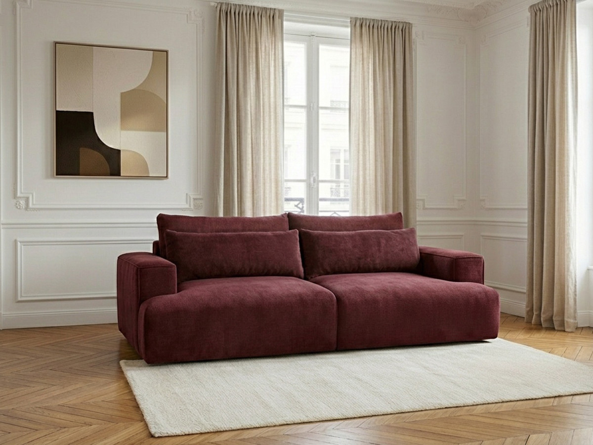 Bobochic Twiny Sofa 3-Sitzer Stoff Rot