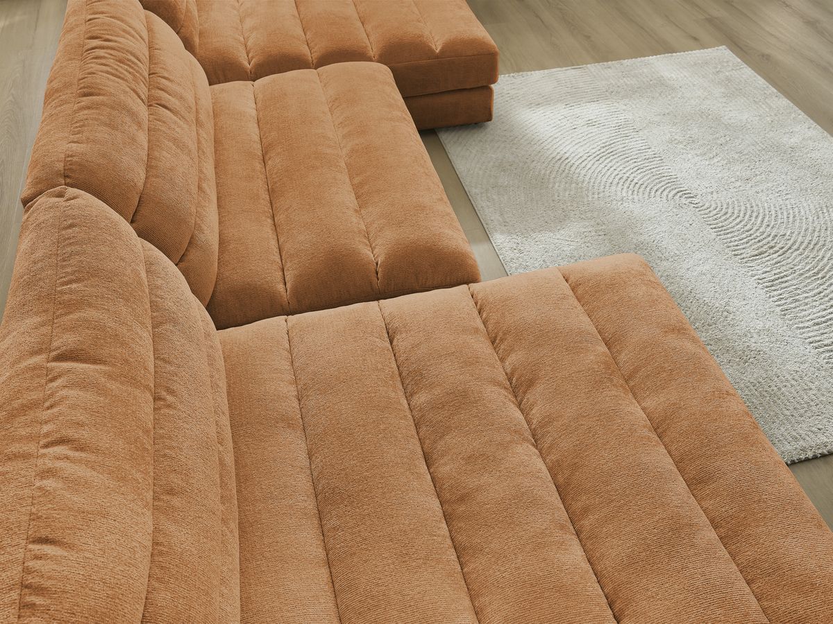 Bobochic Sierra Wohnlandschaft Strukturstoff Orange
