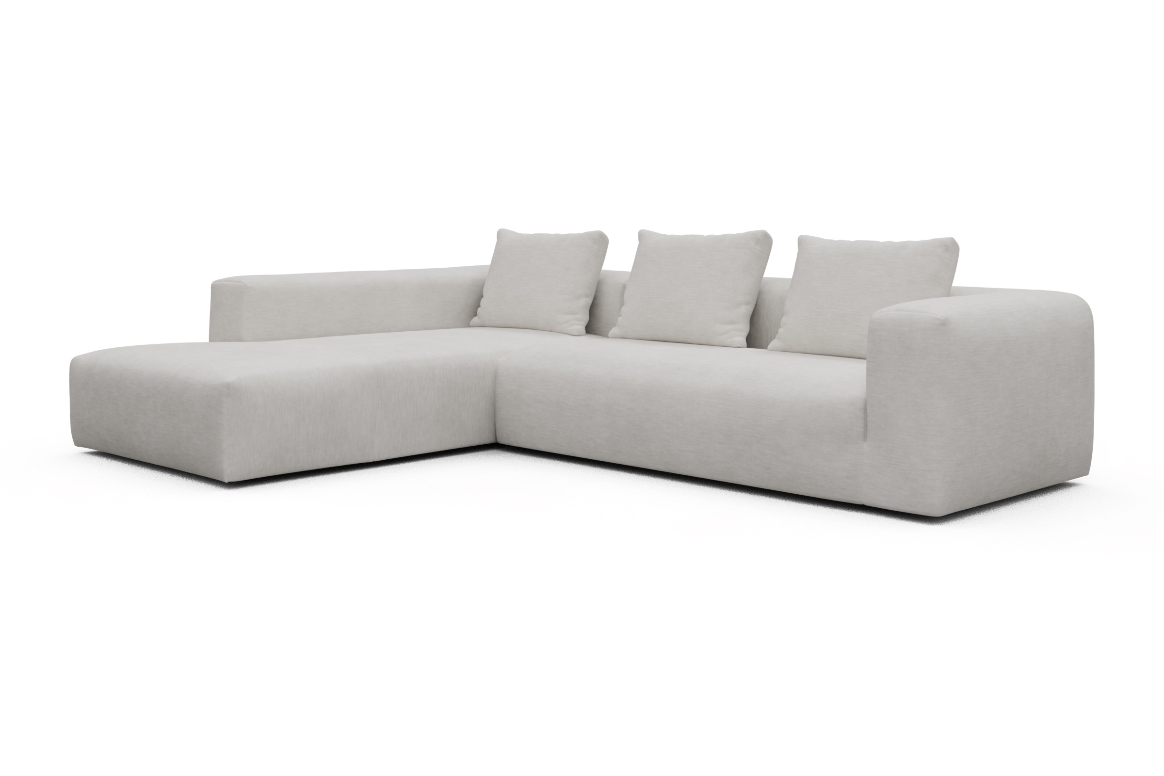 Ecksofa Fred Relax-Ecke links mit 2,5-Sitzer Vivus-Dusty-Off-White