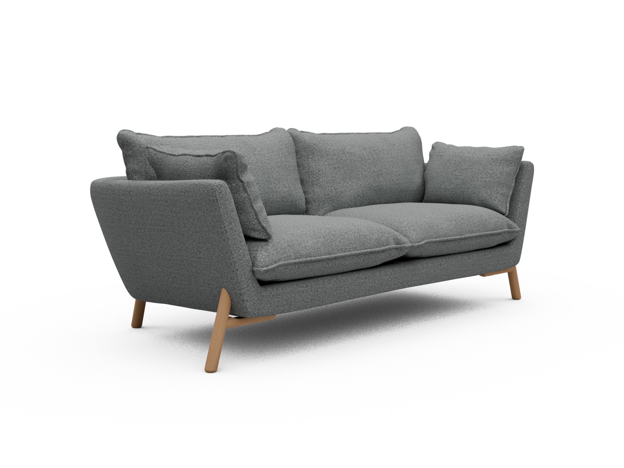 Skandi Home Sofa Emil Soft 2-Sitzer Beinfarbe Eiche Natur Aivi-Gravet-Grey moebelfaktor