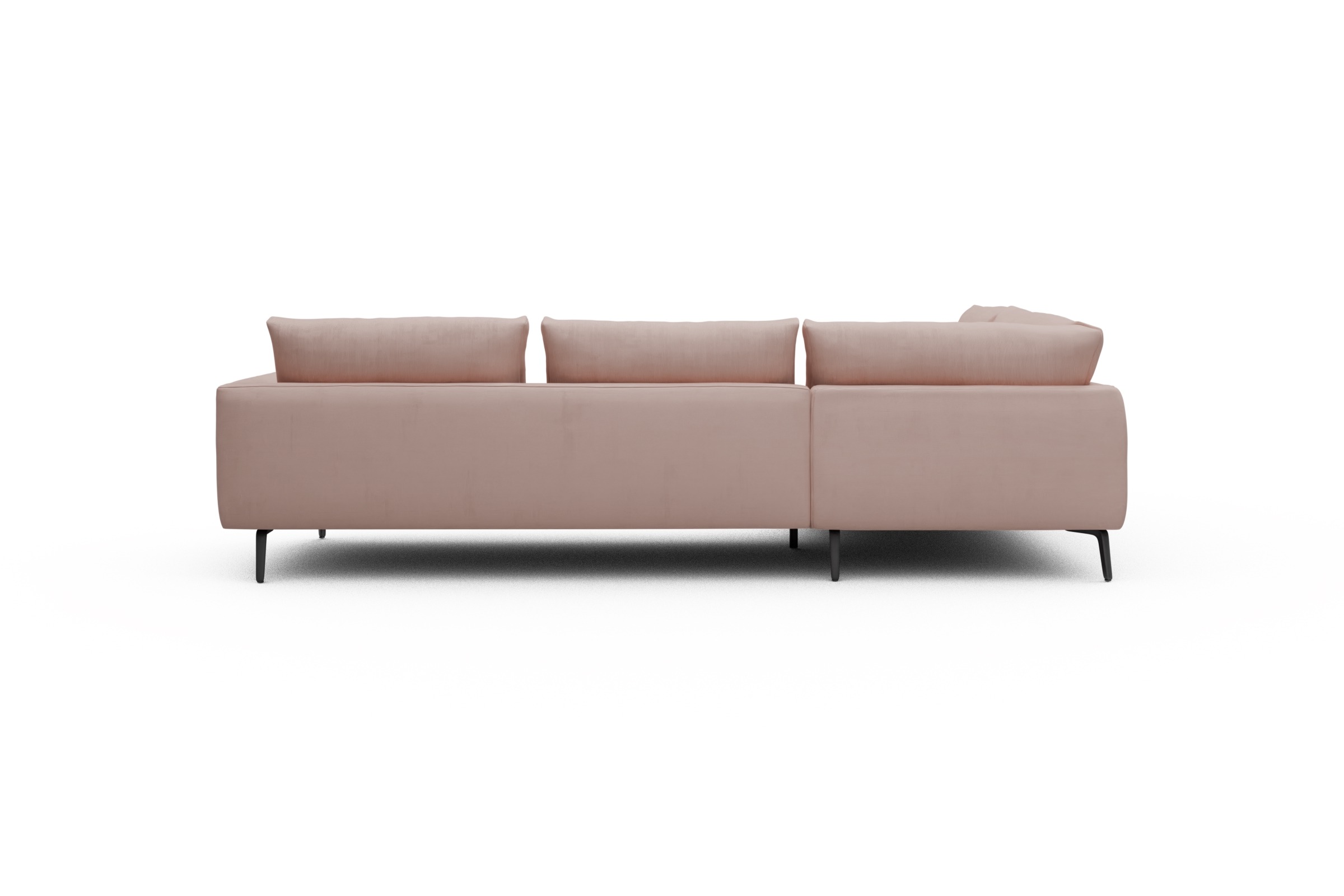 Ecksofa Karl Relax-Ecke links mit 2,5-Sitzer Cordufine-Blush