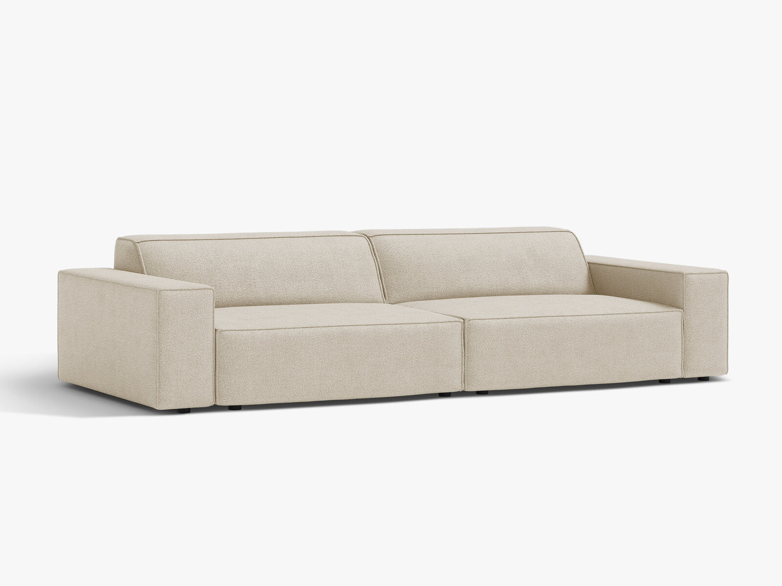 Micadoni Sofa Jodie 4-Sitzer Boucle Baloo Beige
