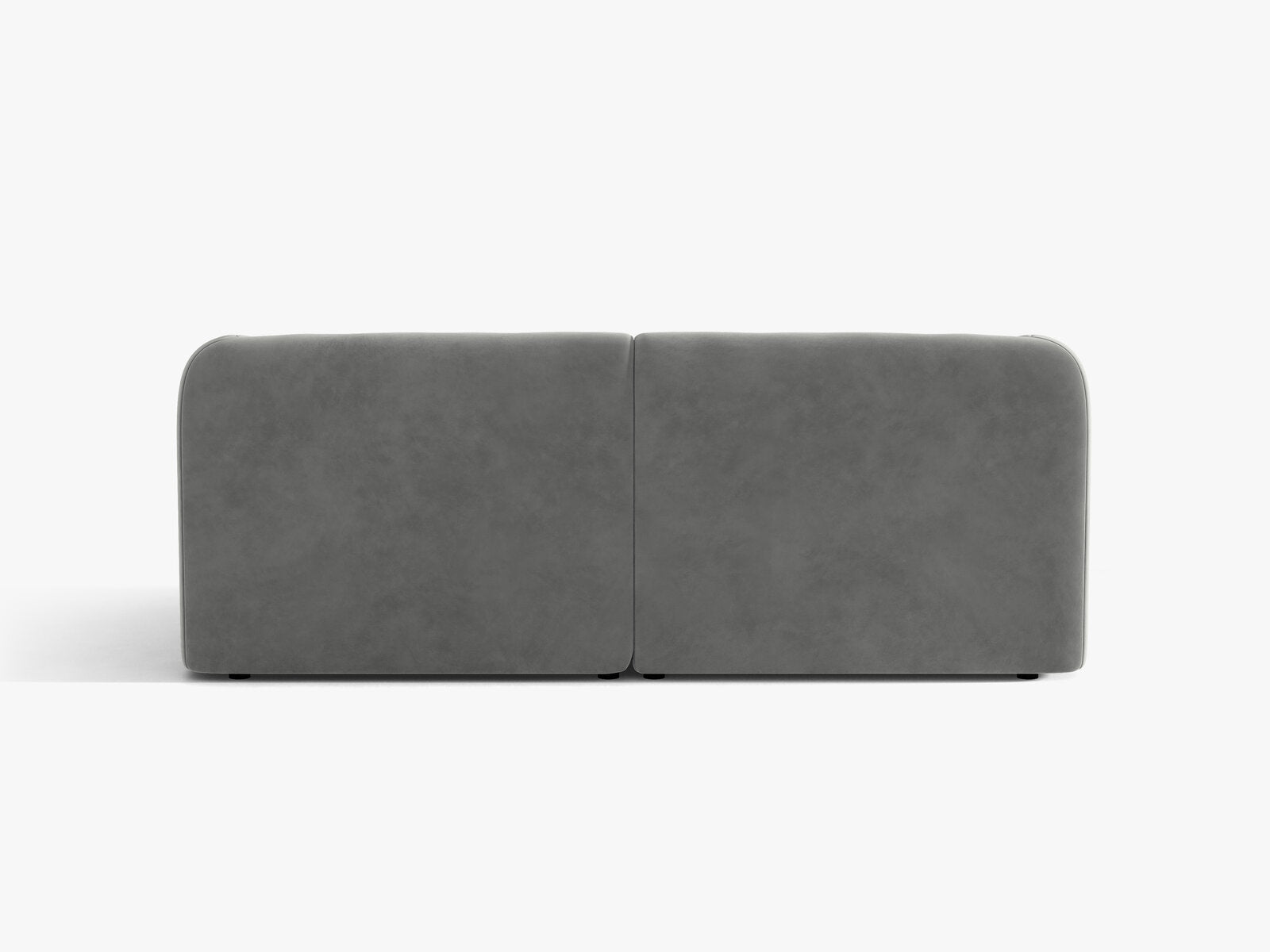 Micadoni Sofa Miley 2-Sitzer Samt Venus Hellgrau
