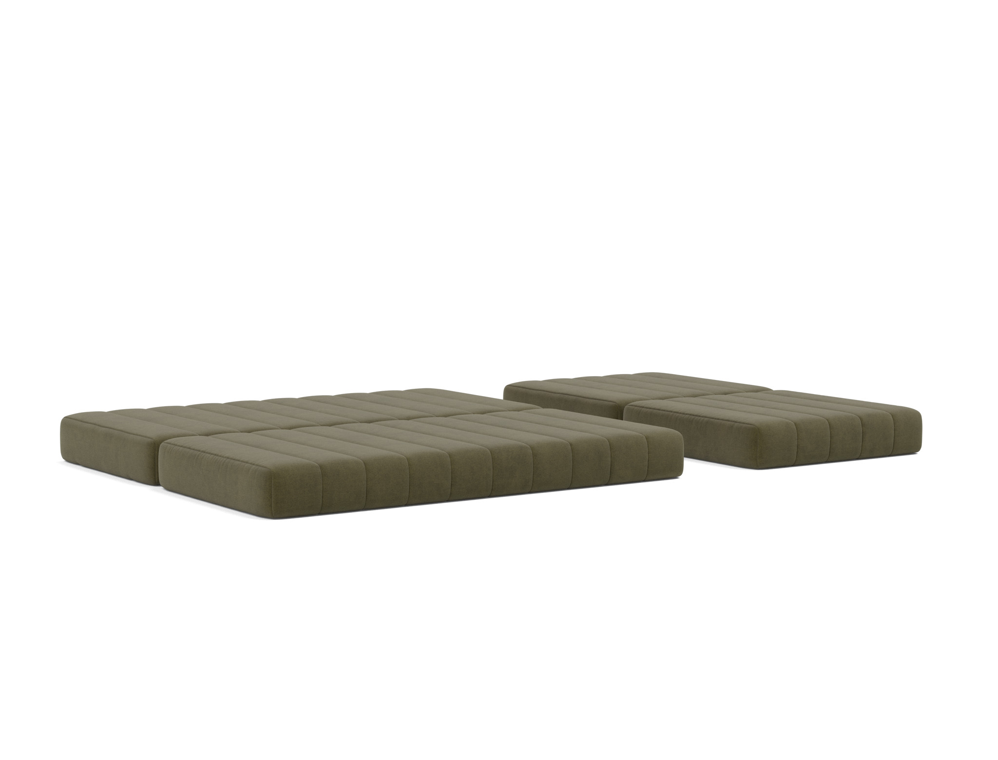 Schlafsofa CozyPad Grand mit Armlehnen Kord Cordufine 316-Pine-Green