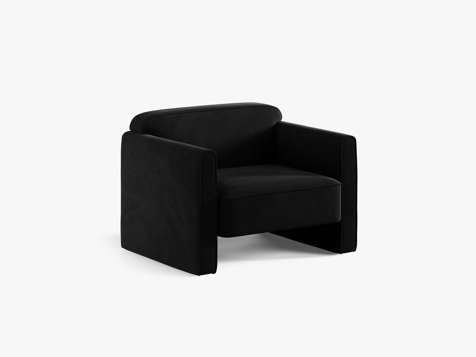 Micadoni Sessel Abby Samt Salvador Schwarz