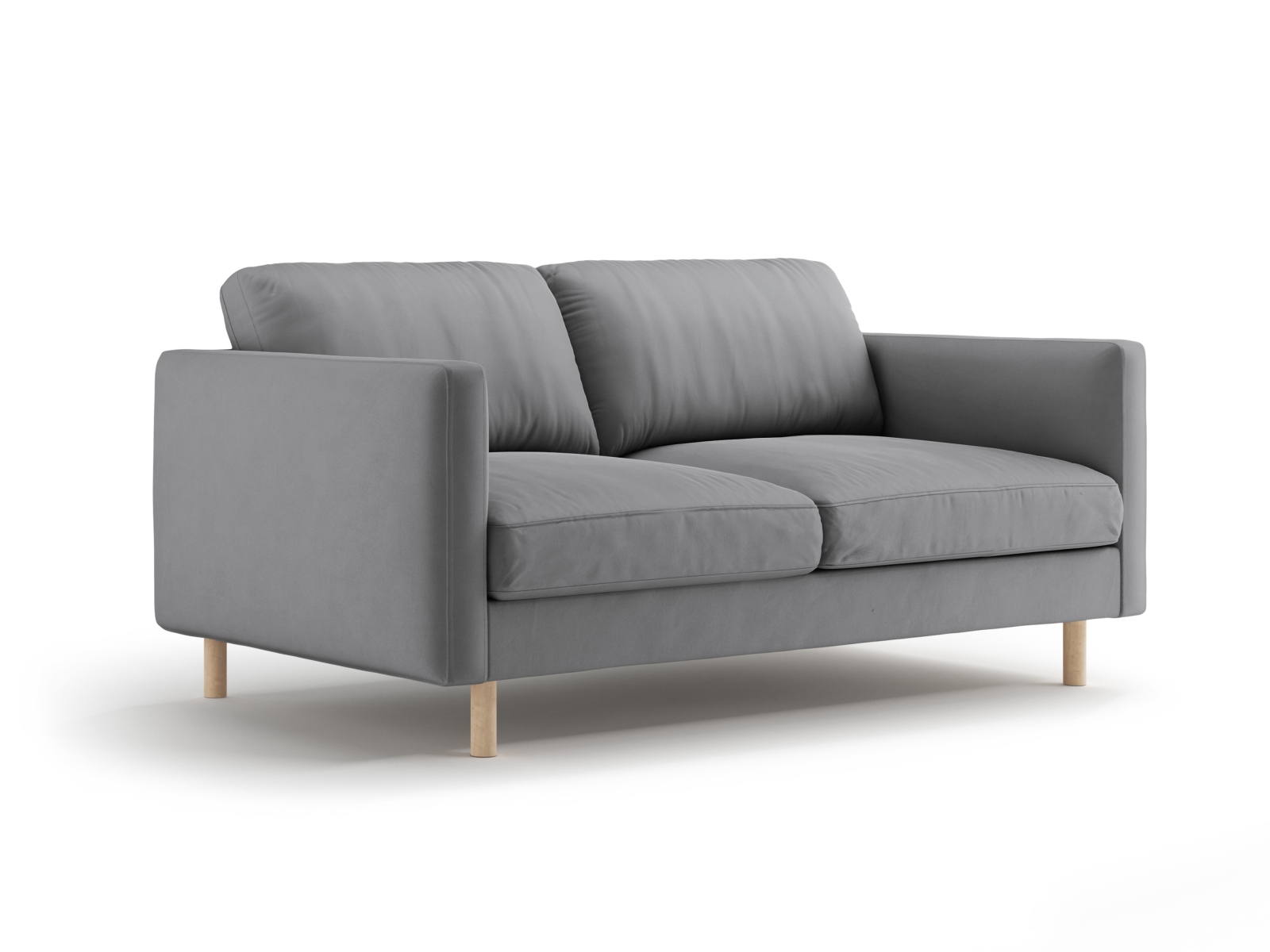 Micadoni Sofa Eden 2-Sitzer Samt Grau