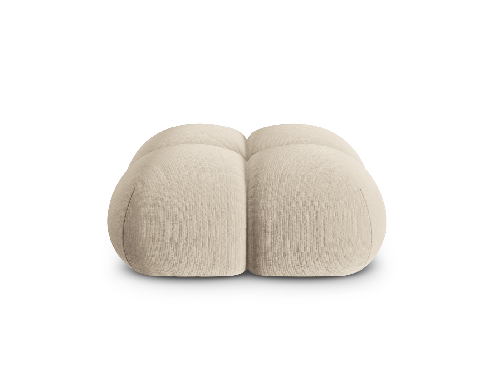 Cosmopolitan Design Pouf Loretto Samt Vogue Helles Beige