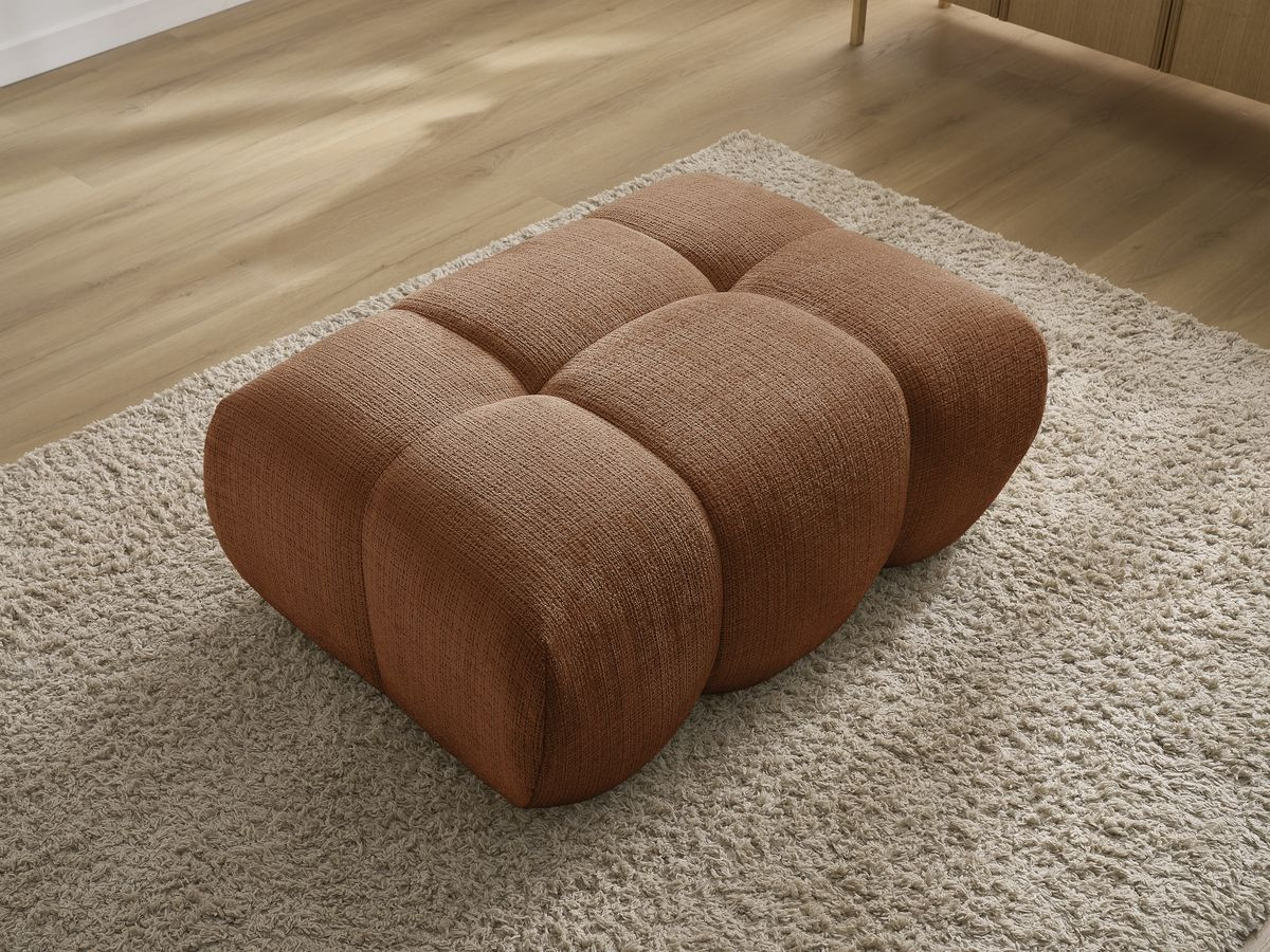 Bobochic Ivane Pouf Strukturstoff Orange