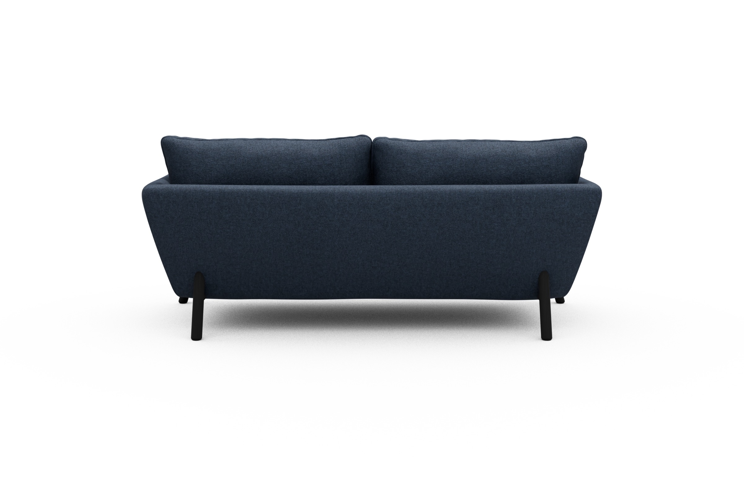 Sofa Emil 2-Sitzer Beinfarbe Eiche Schwarz Sama-Deep-Blue