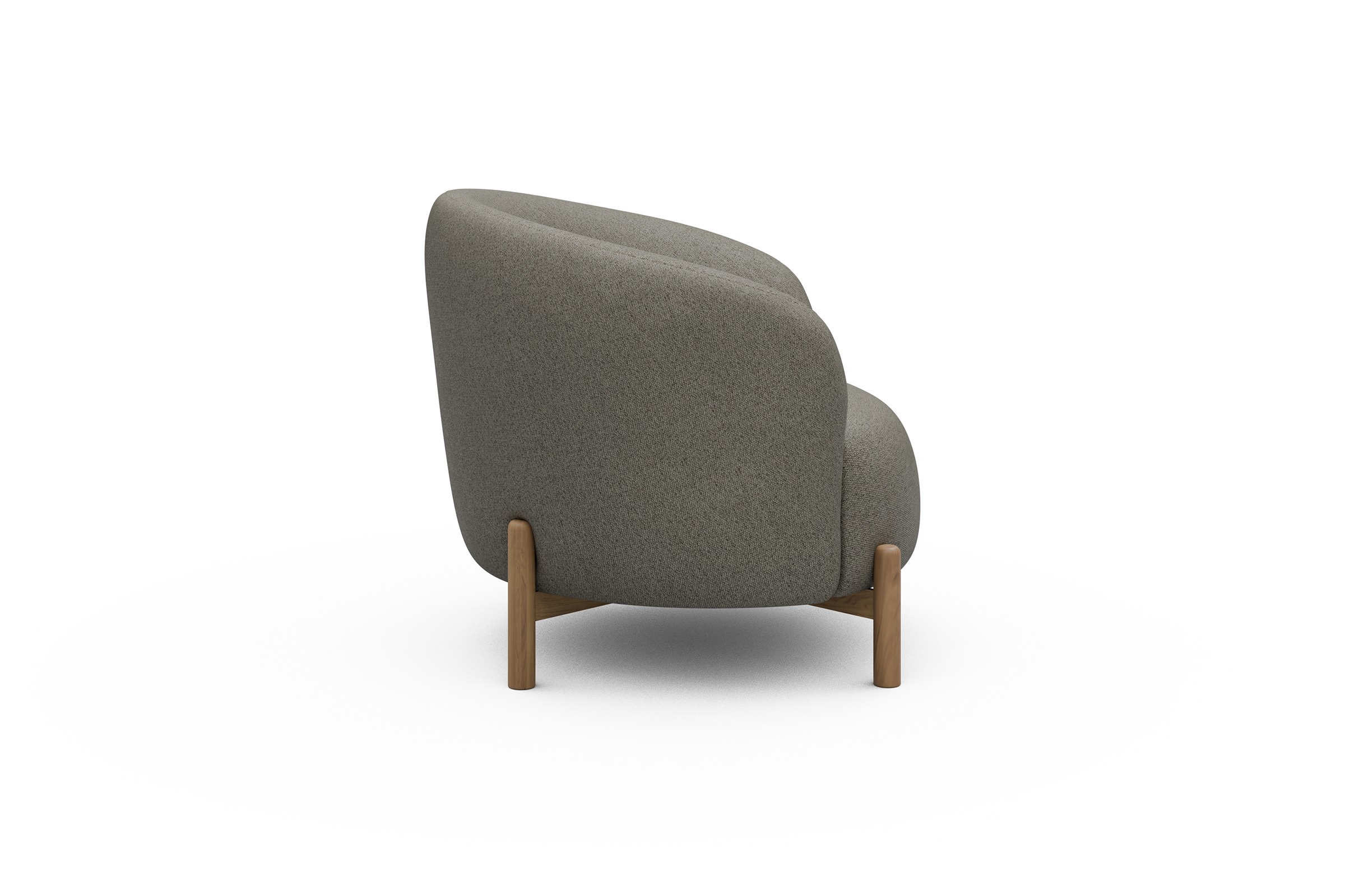 Sessel Ronda Holzbeine Eiche Natur Denari-Warm-Grey
