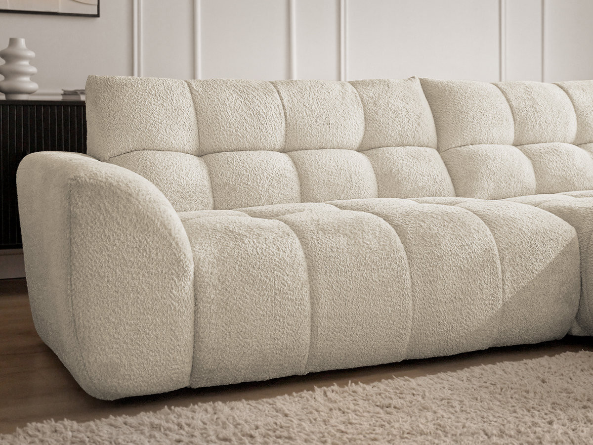 Bobochic Jaya Ecksofa Chenille Beige Ecke rechts