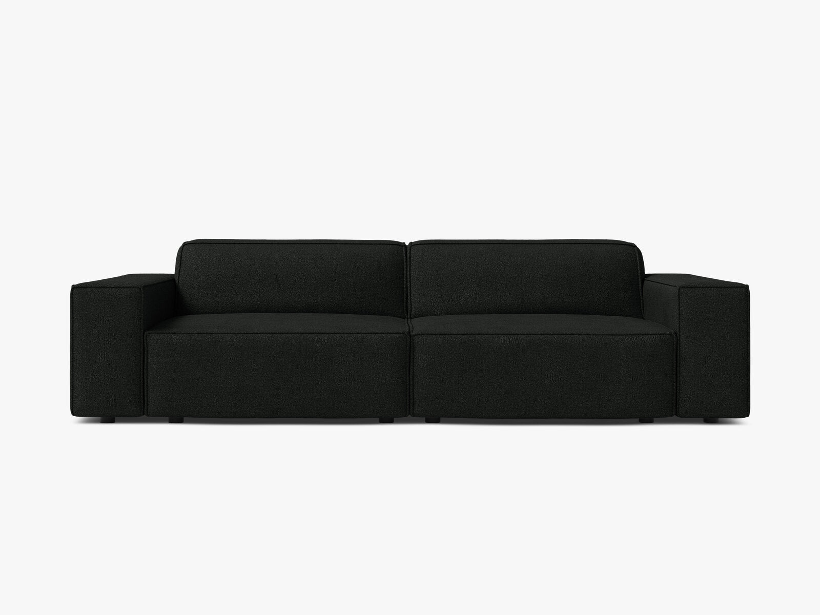 Micadoni 3-Sitzer Sofa Jodie Boucle Baloo Schwarz